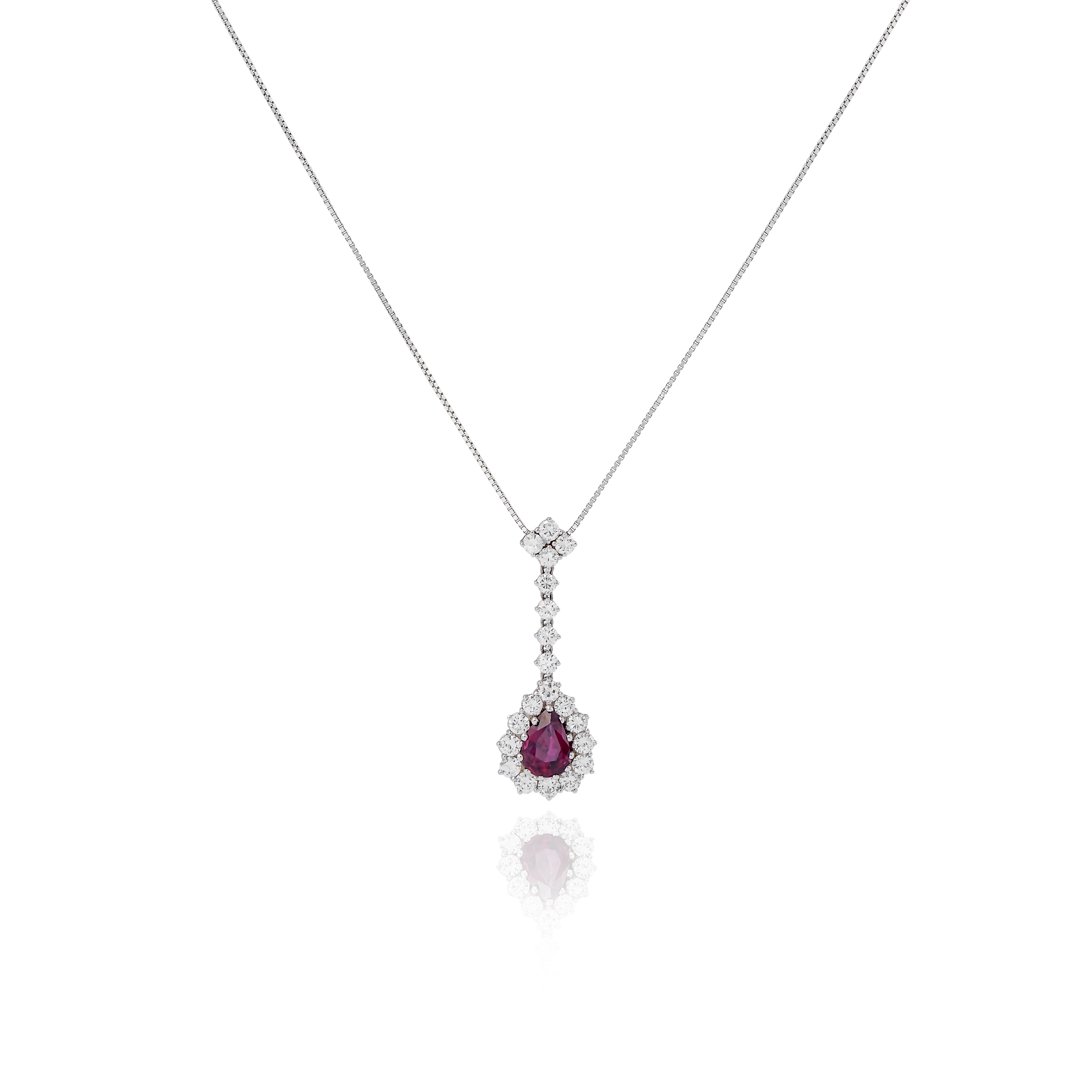 Ruby and diamond necklace