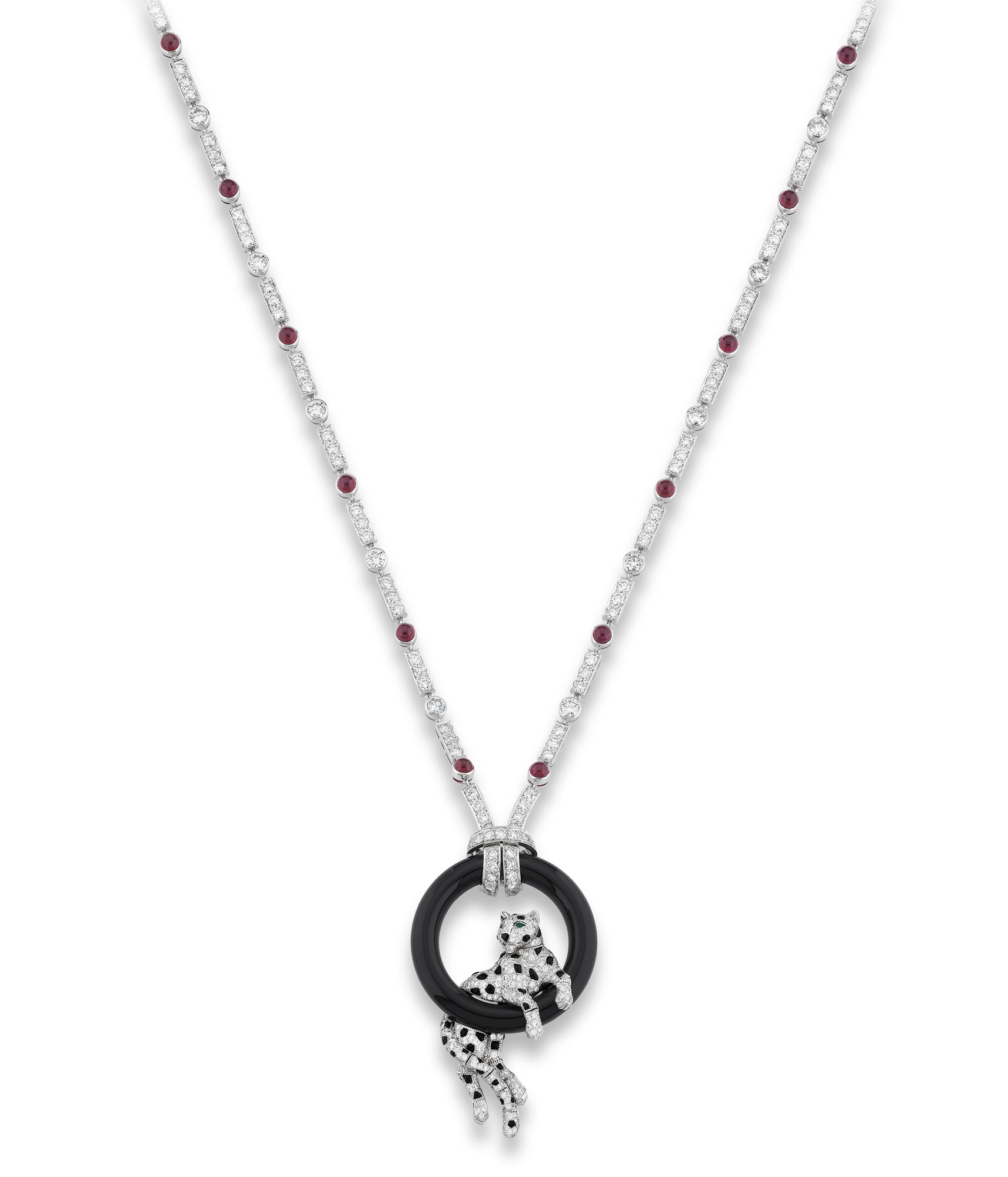 <p><strong>CARTIER&nbsp;</strong><em>Gem set and diamond necklace &#39;Panth&egrave;re&#39;</em></p>
