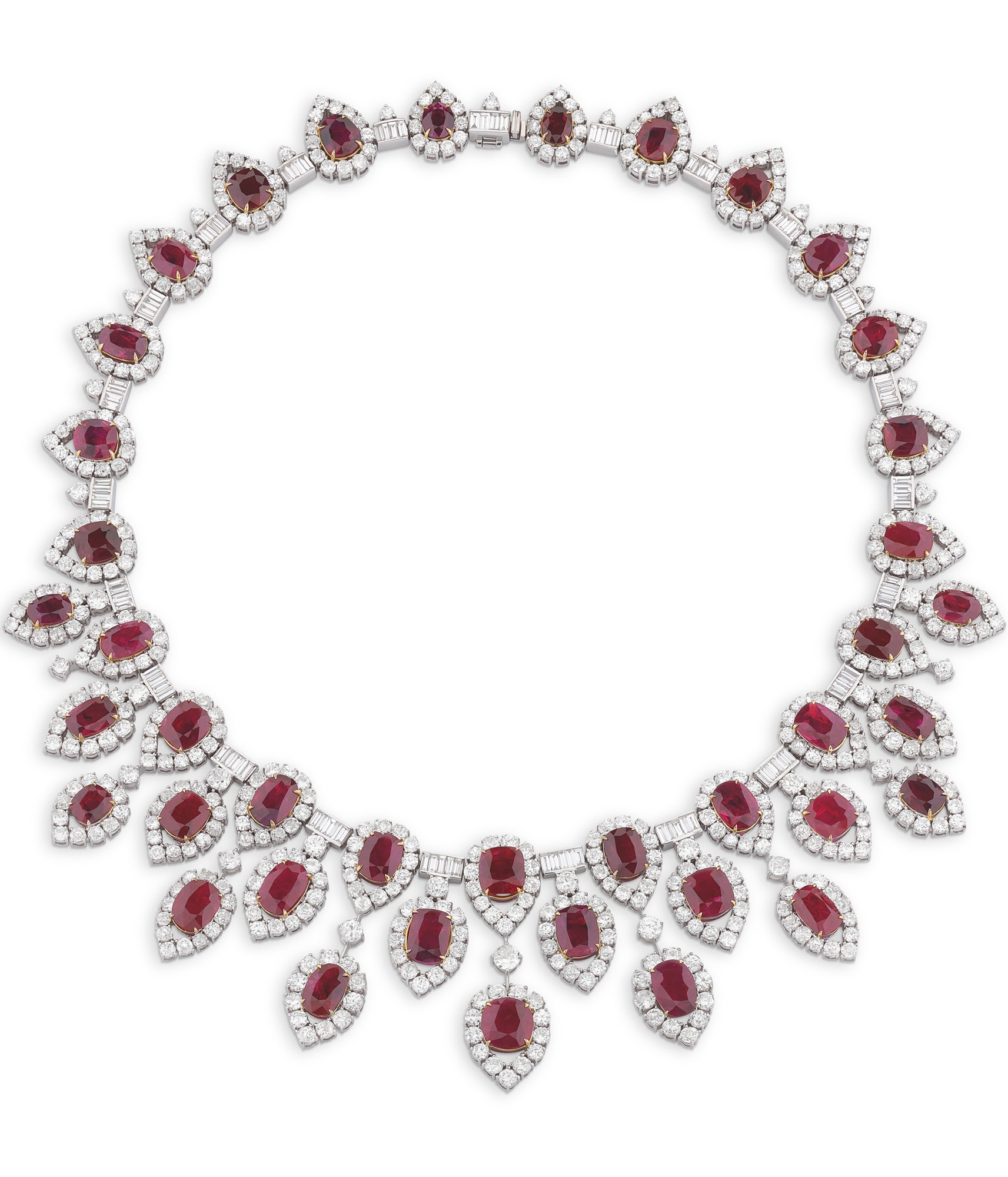 <p><em>Ruby and diamond necklace</em></p>
