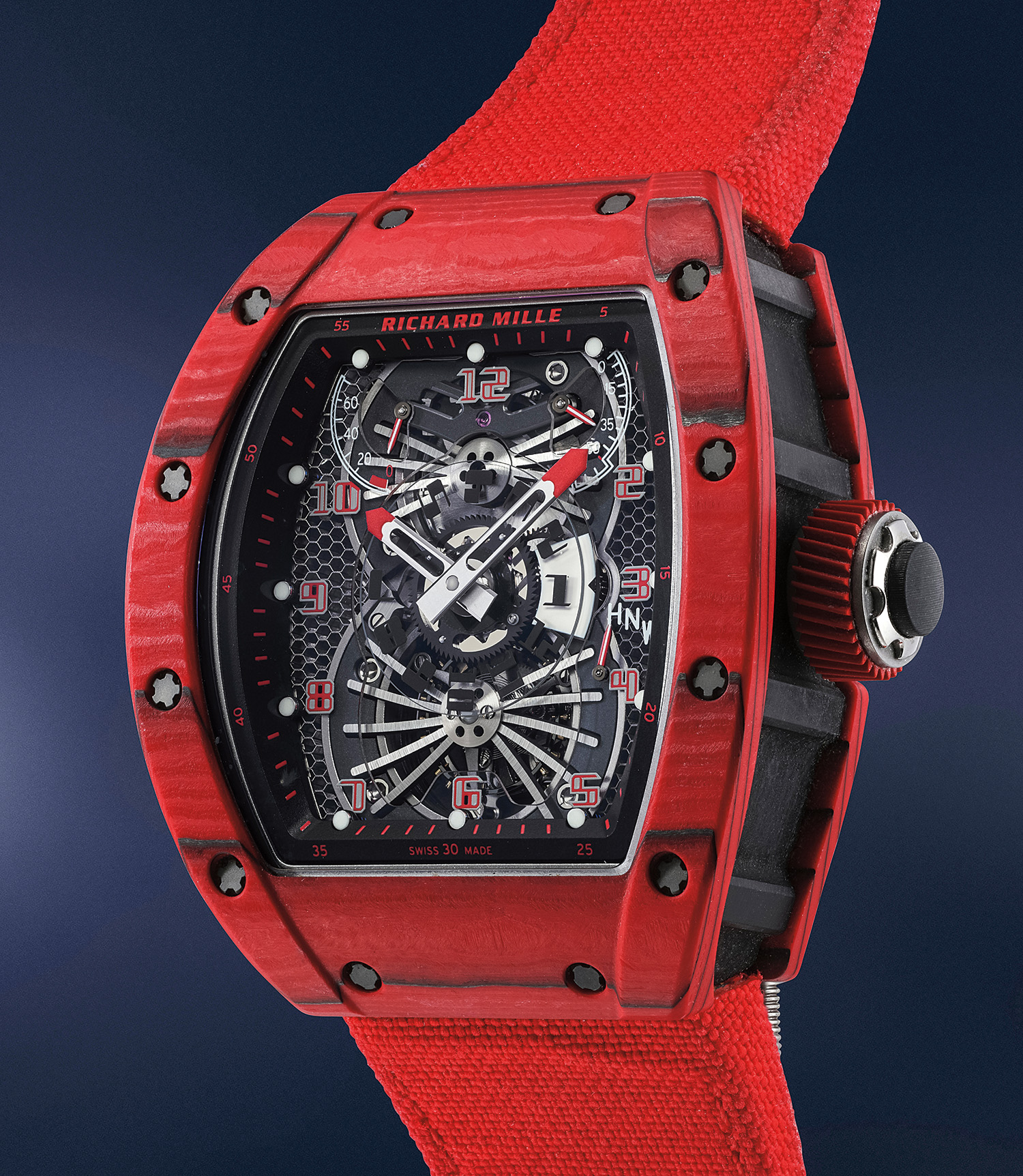 RICHARD MILLE レッドラバーベルト Custom red alligator Strap for Richard Mille | DAYDAYWATCHBAND