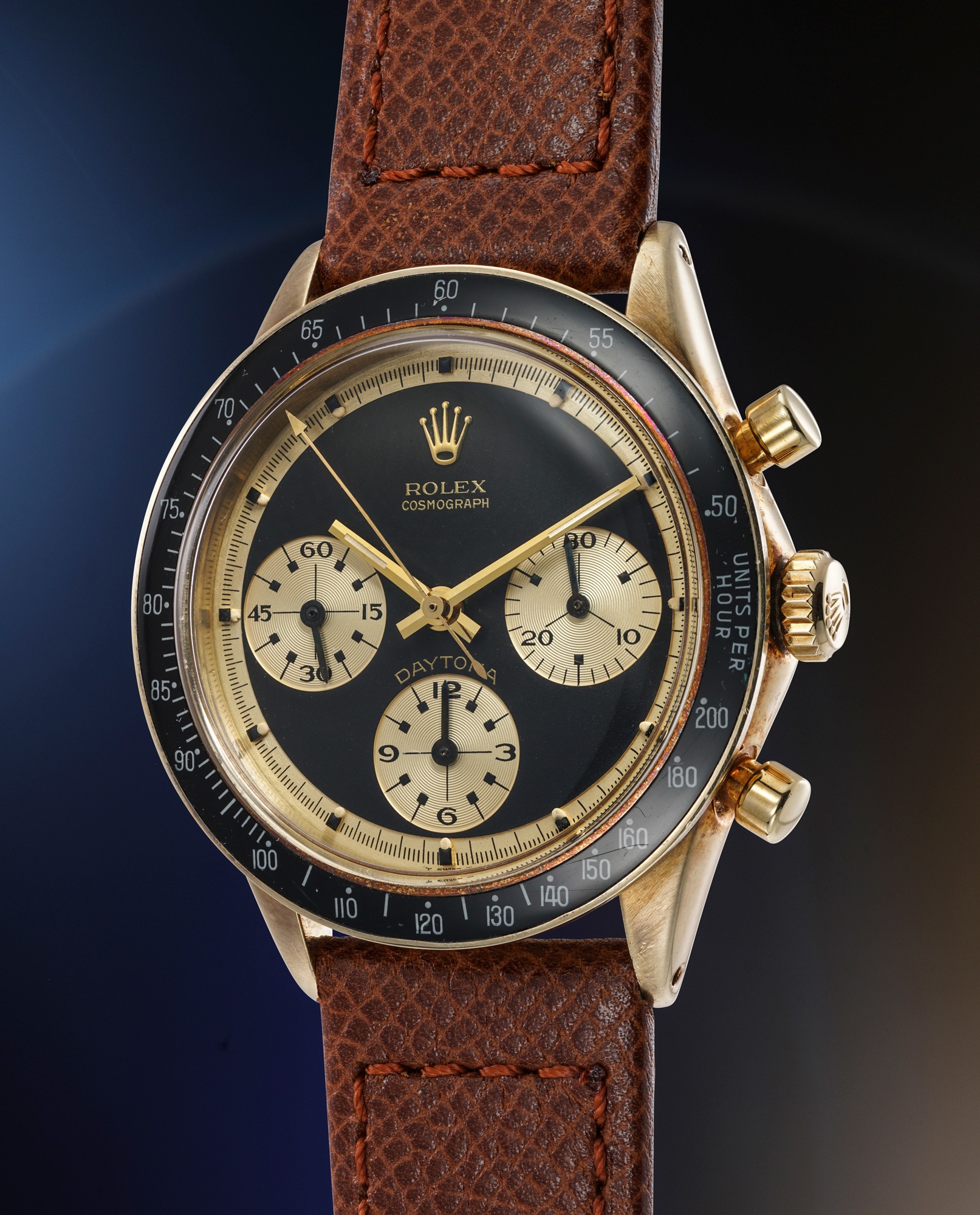 <p><strong>Rolex.</strong>&nbsp;Cosmograph Daytona Ref. 6241 Paul Newman &quot;John Player Special&quot; in yellow gold</p>
