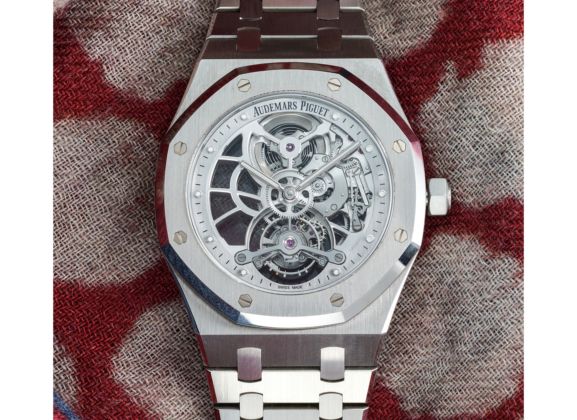<p><strong>AUDEMARS PIGUET</strong>&nbsp;<em>Ref. 26518. An intricate and rare stainless steel tourbillon wristwatch with skeletonized dial and bracelet, made in a limited edition of 100 pieces,</em>&nbsp;circa 2017</p>
