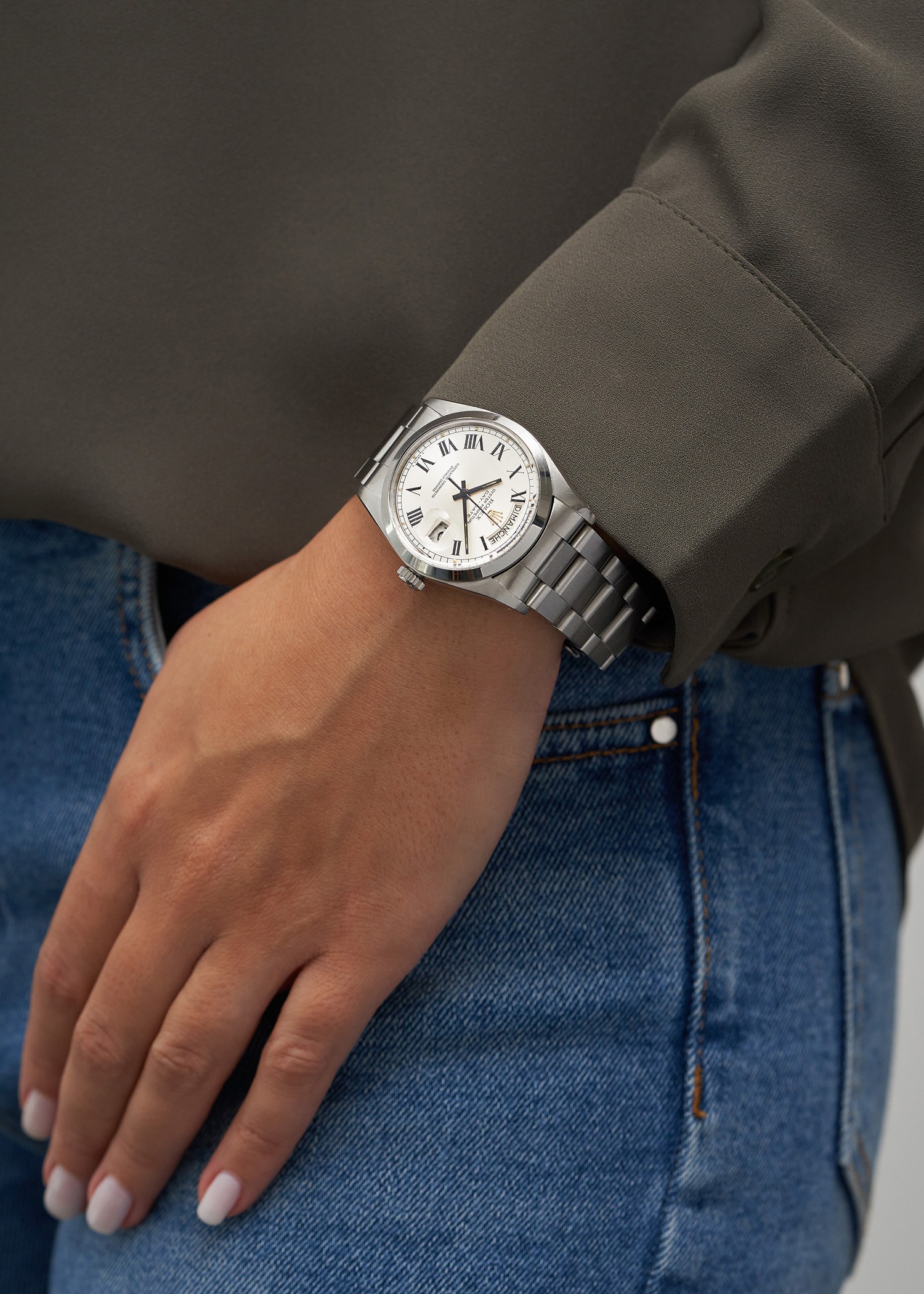 ROLEX Geneve ブラックダイヤル 金属ベルト Amazon.co.jp: [Nywing] 時計ベルト本革 時計バンド 14mm 16mm