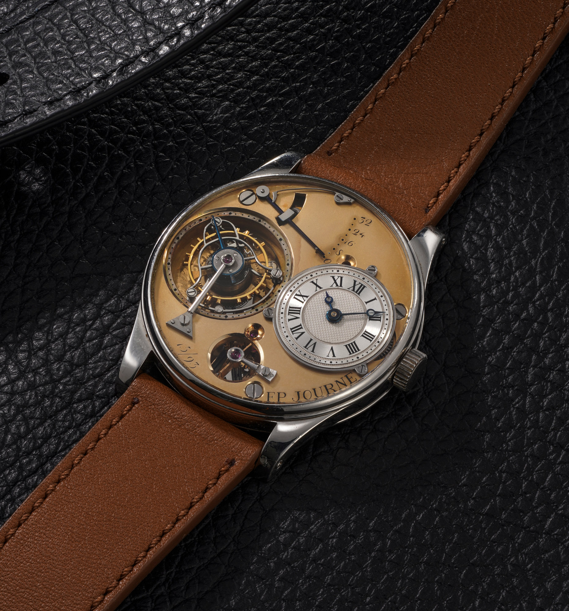 <p><strong>F.P. JOURNE</strong>&nbsp;<em>The Tourbillon Souverain &agrave; Remontoir d&rsquo;Egalit&eacute; 15/93</em></p>
