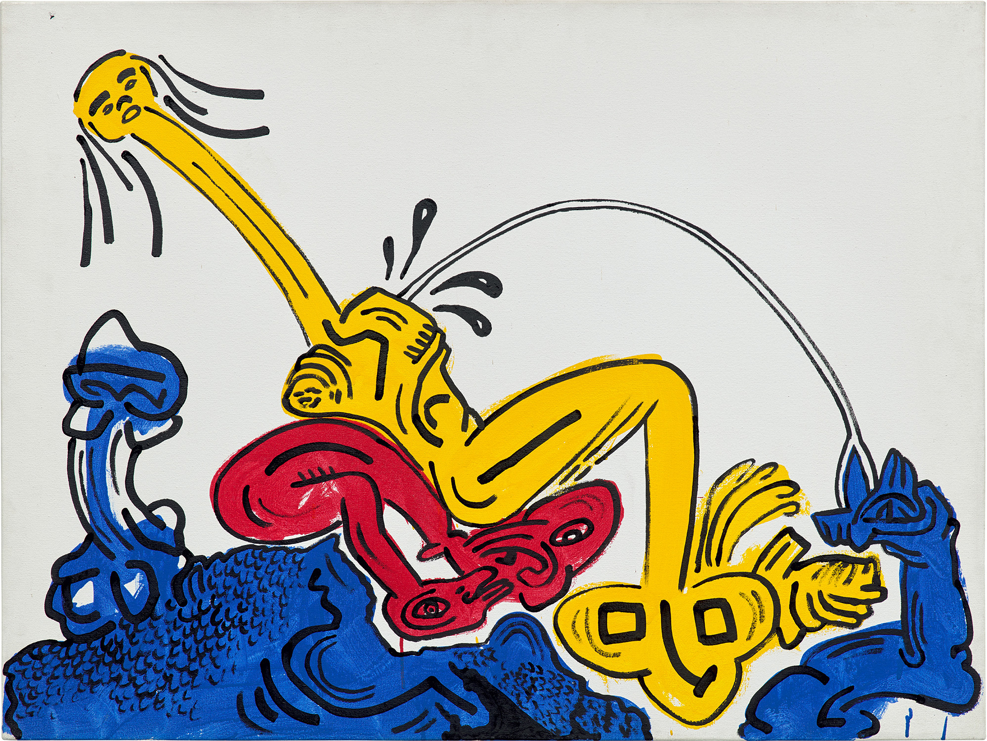 <p><strong>KEITH HARING </strong><em>RED-YELLOW-BLUE #6 (PORTRAIT OF TERESA), </em>1987</p>