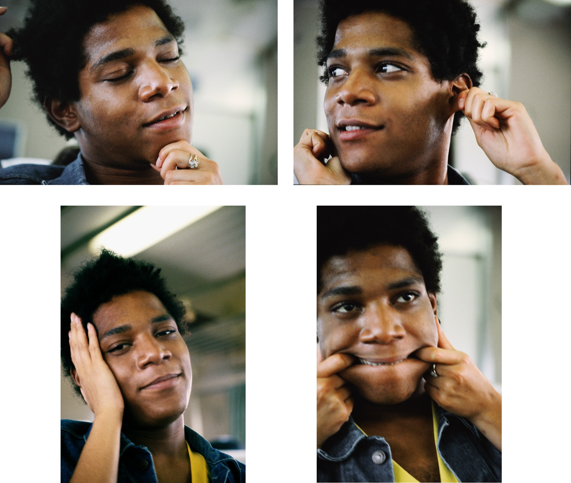 <p><strong>LEE JAFFE</strong><em>&nbsp;Basquiat on the Bullet Train in Japan,</em> photographed in 1983 and printed in 2022</p>
