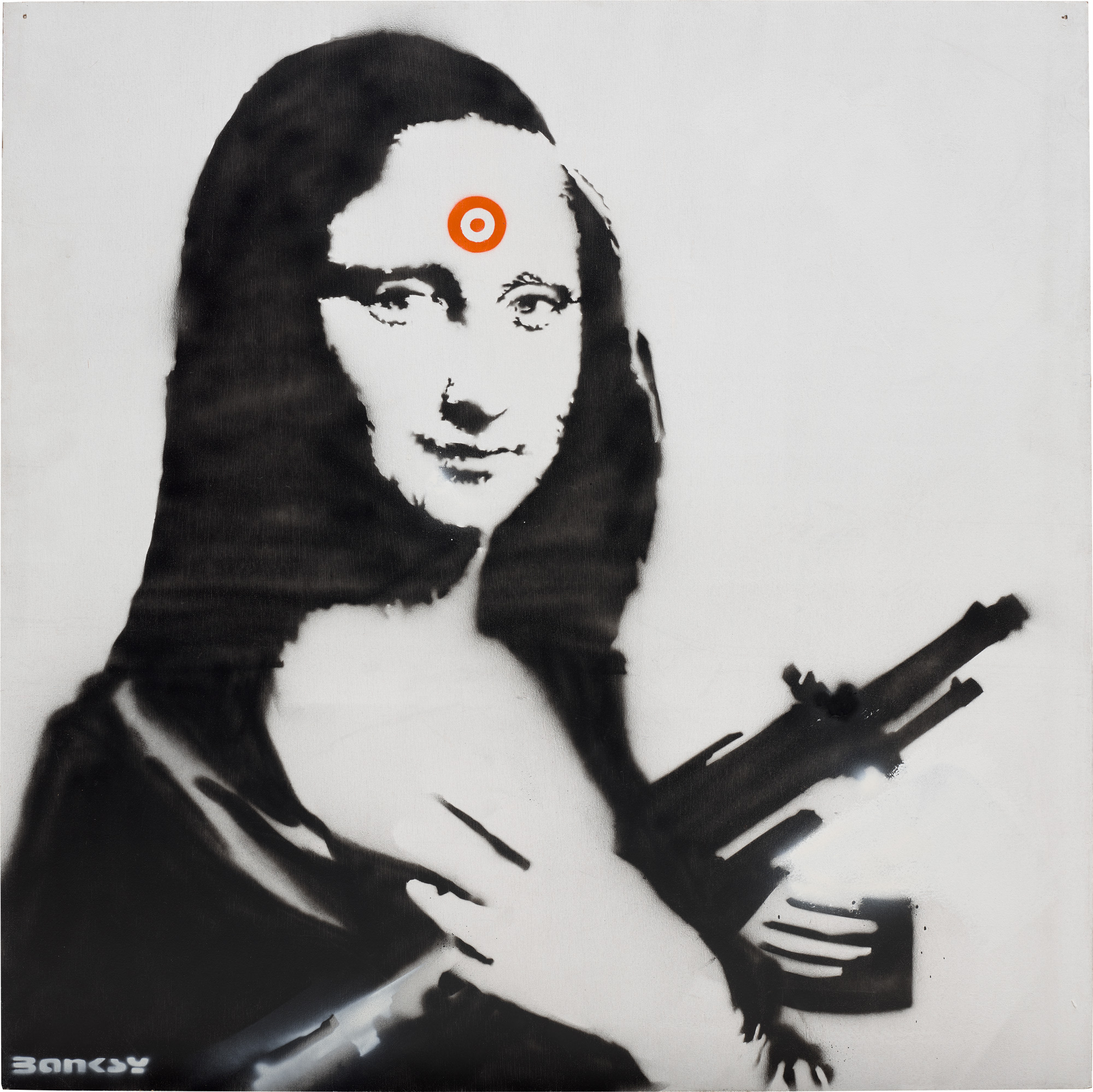 <p><strong>BANKSY</strong>&nbsp;<em>Mona Lisa,</em> 2000</p>
