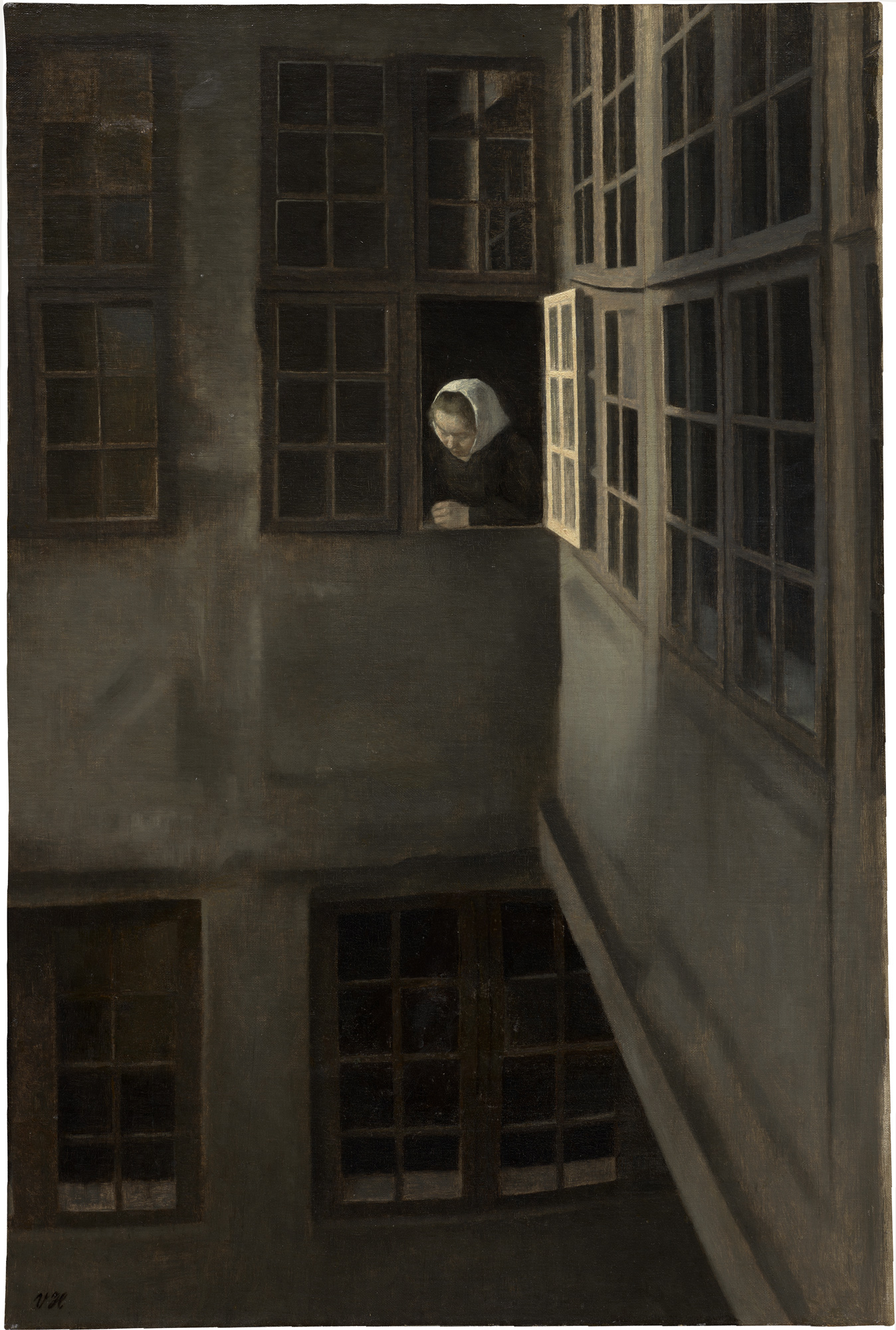 <p><strong>VILHELM HAMMERSHØI </strong><em>Courtyard Interior at Strandgade 30</em>, circa 1905</p>