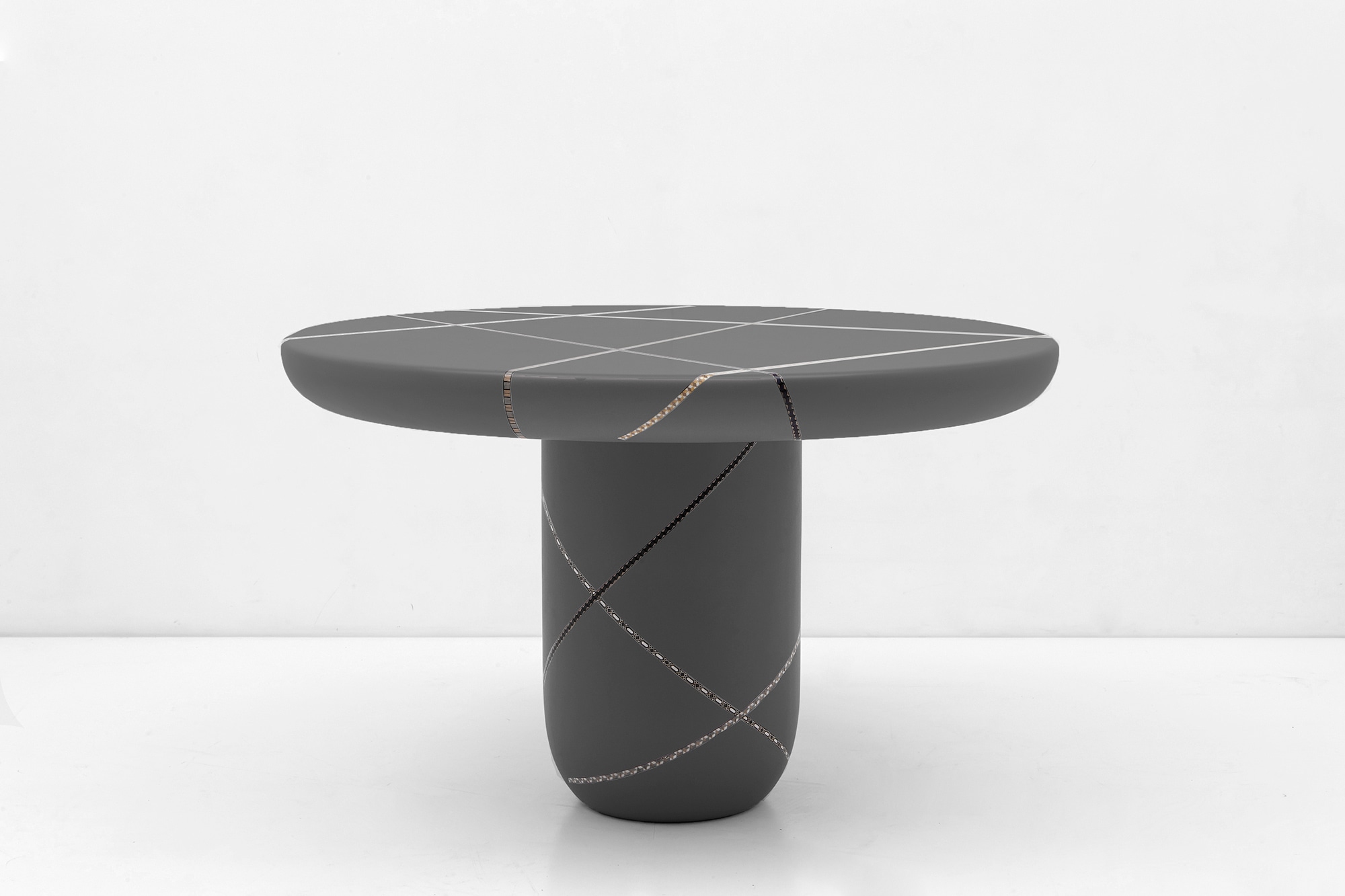 <p><strong>NADA DEBS</strong> <em>Marquetry Mania Dining Table</em>, 2018</p>
