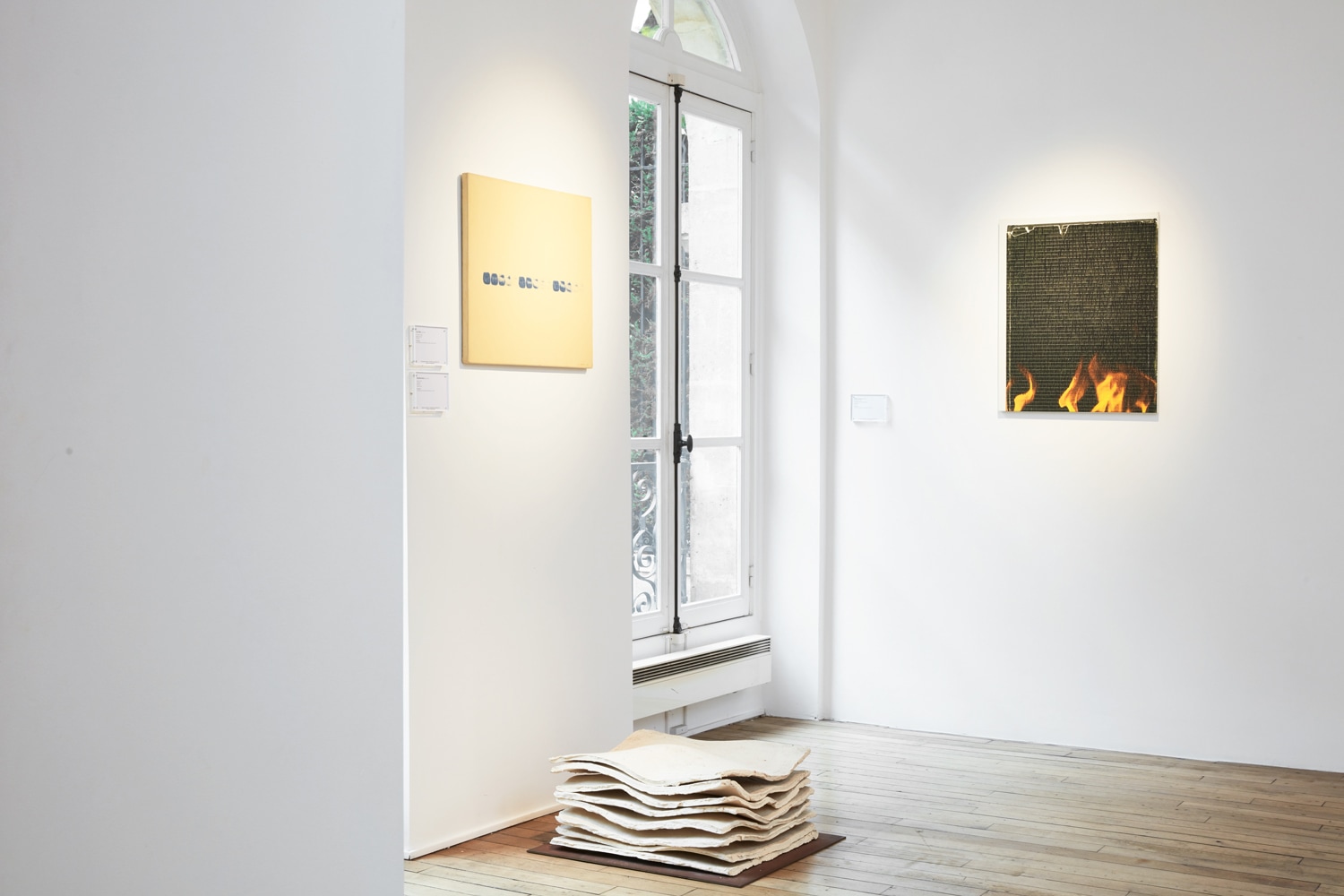 <p>Works by Lee Ufan, Wade Guyton and Katinka Bock</p>