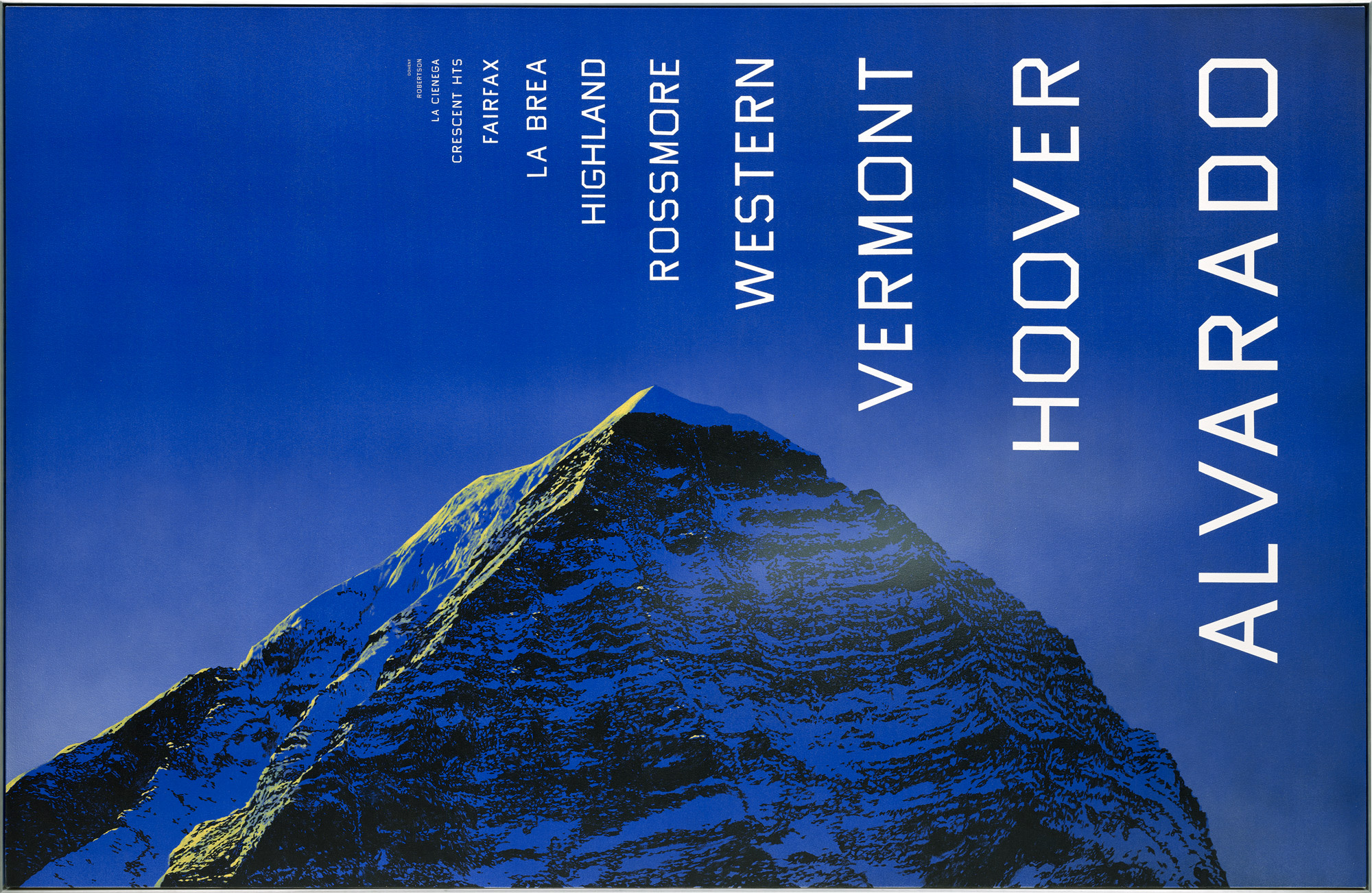 <p><strong>ED RUSCHA</strong>&nbsp;<em>Alvarado to Doheny,</em> 1998</p>
