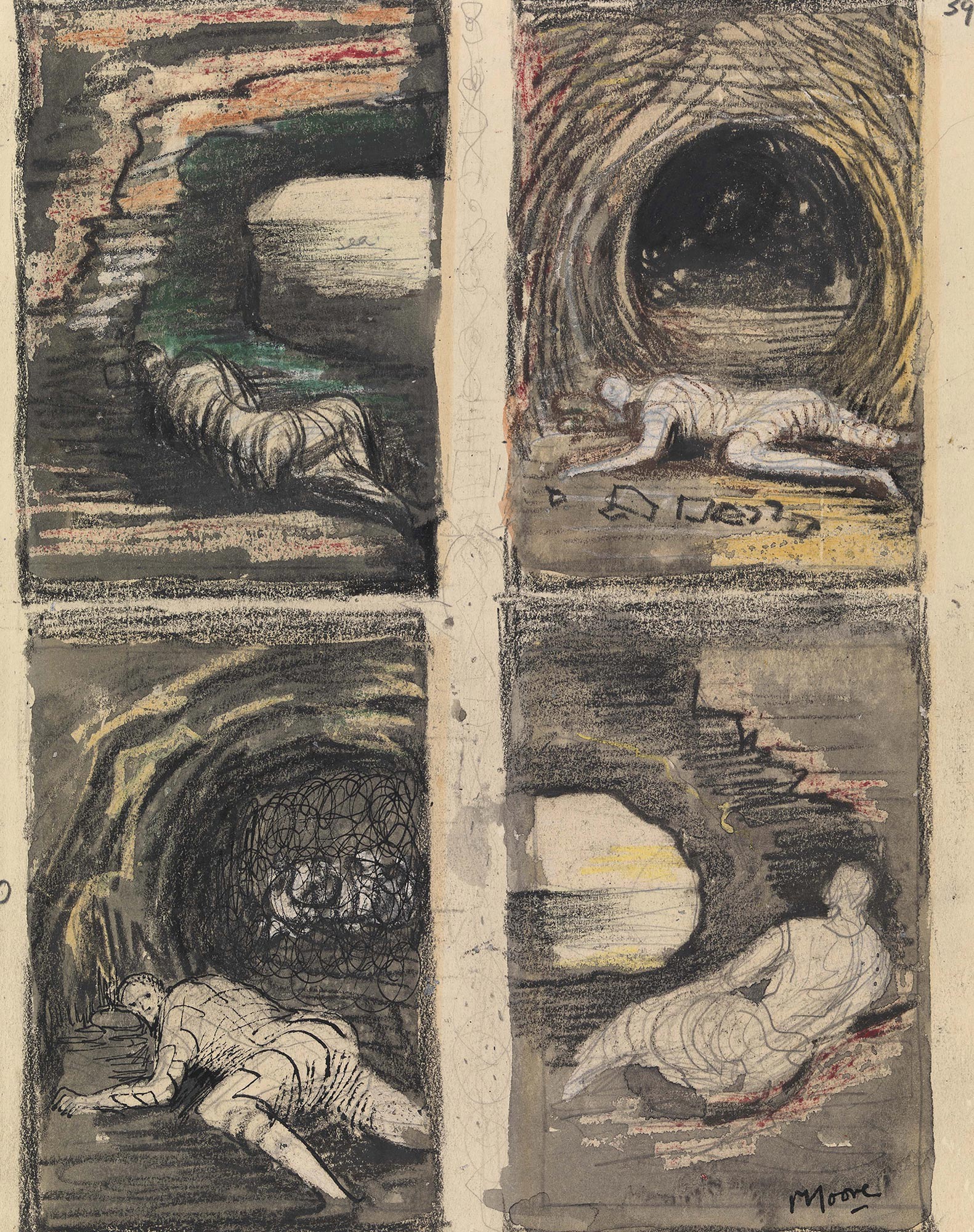 <p><strong>HENRY MOORE</strong> <em>Odysseus in the Naiads&#39; Cave,</em> 1944</p>
