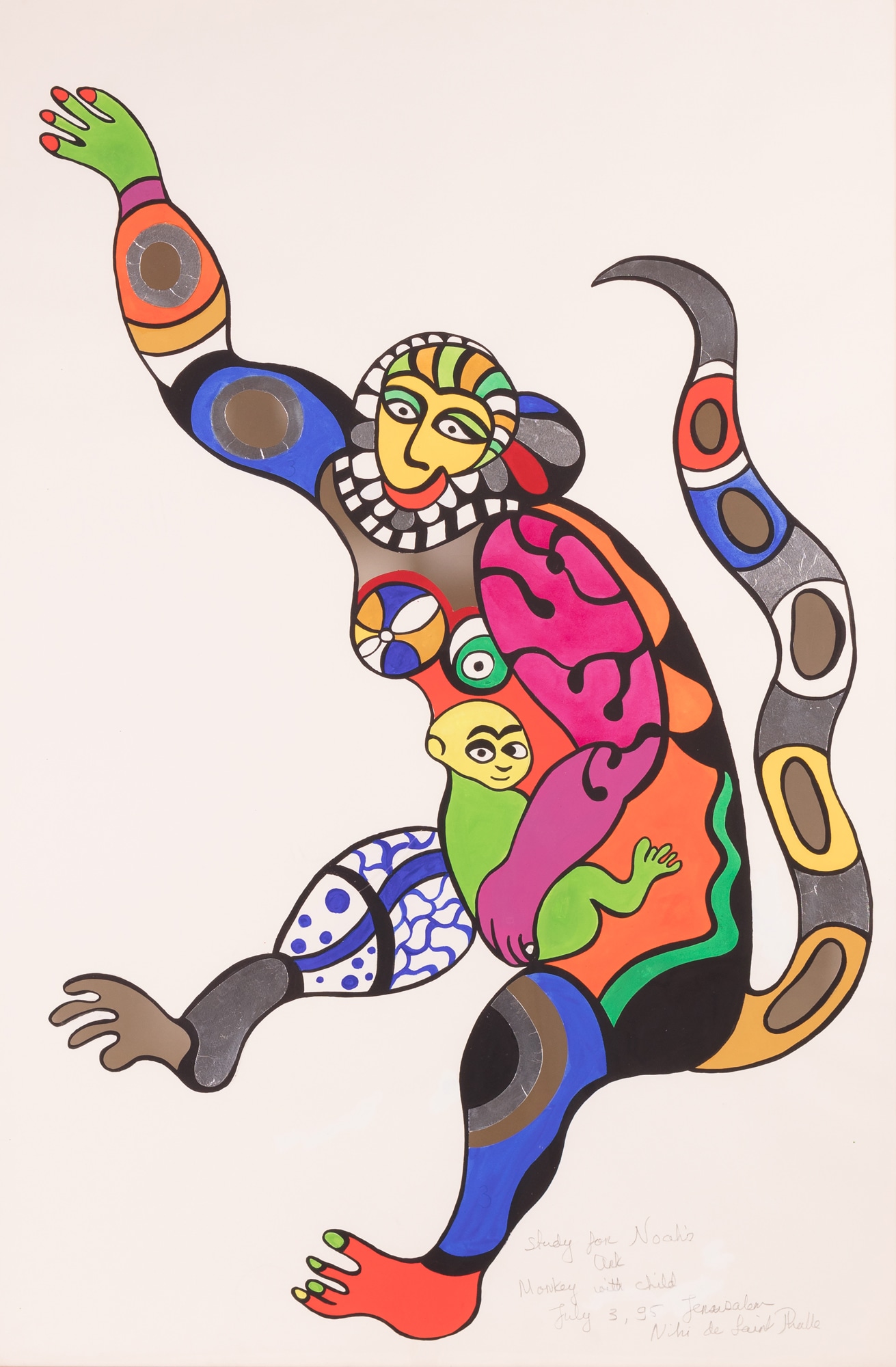 <p><strong>NIKI DE ST PHALLE</strong> <em>Monkey with Child, </em>1995</p>
