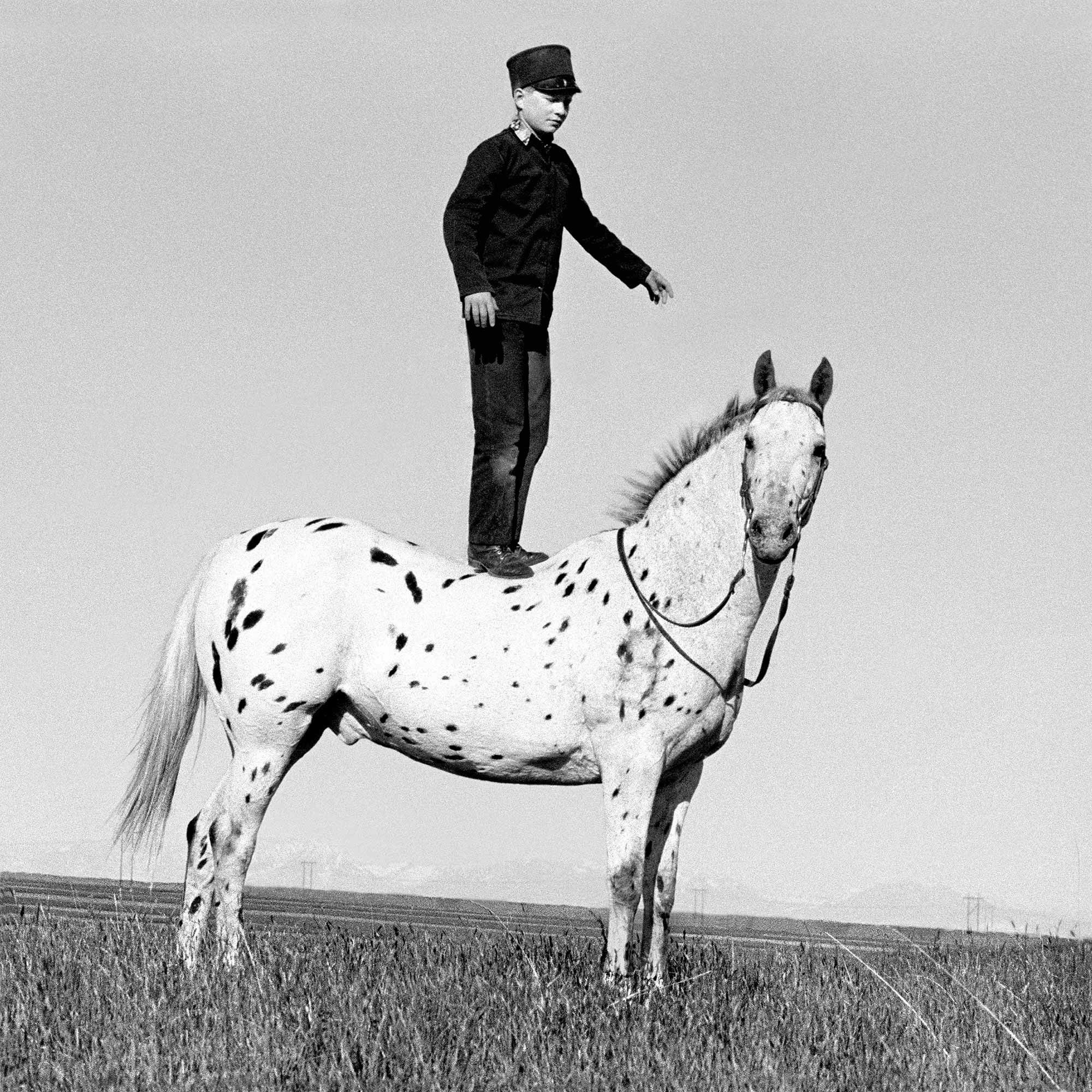 <b>LAURA WILSON</b> <i>Hutterite Boy on Appaloosa, Golden Valley Colony Ryegate, Montana, June 15, </i>1993