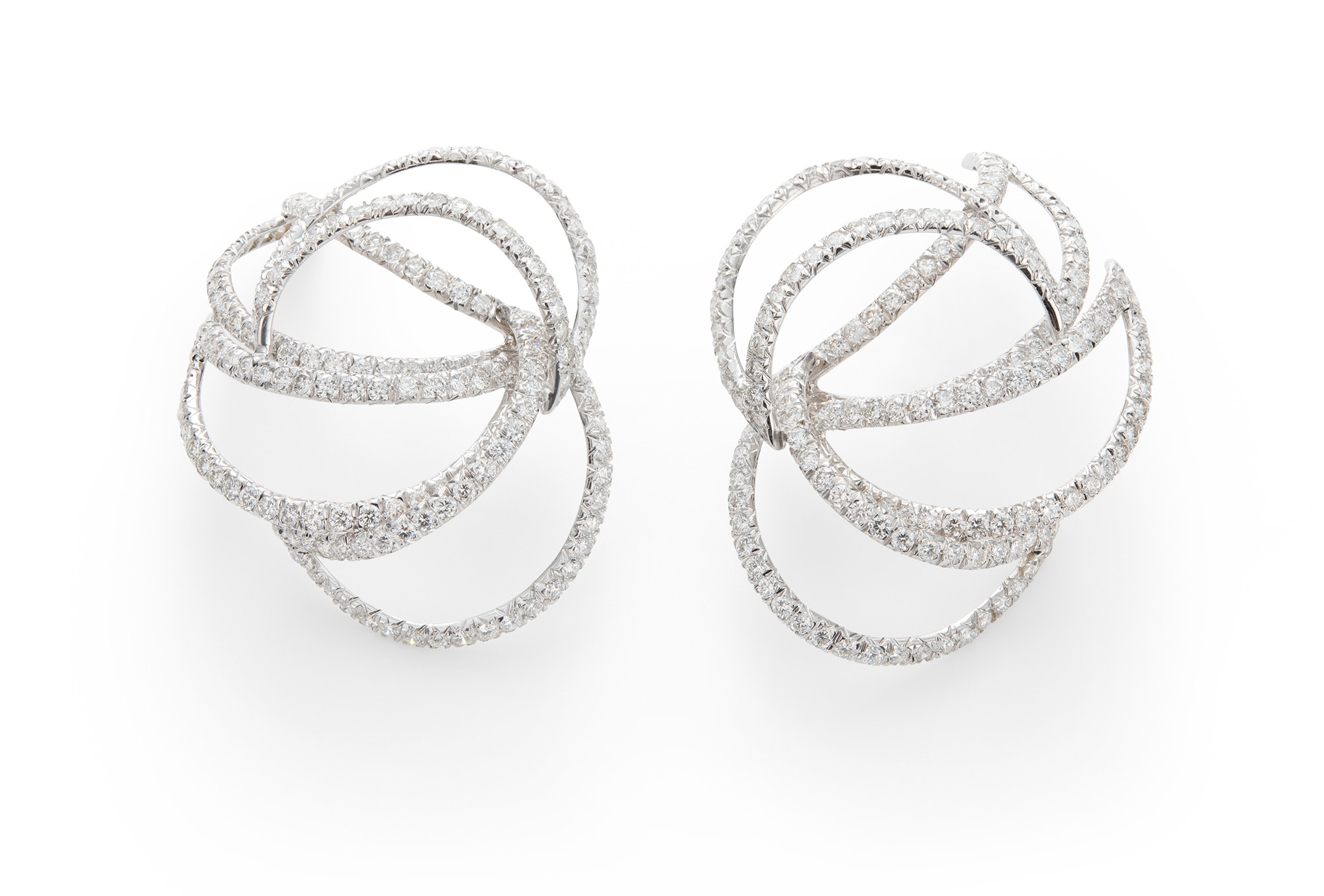 <p>A Pair of Diamond 'Martha' Earrings</p>