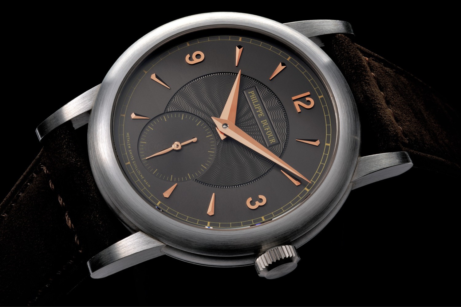 <p><strong>PHILIPPE DUFOUR</strong> Simplicity Platino Solo Tempo &copy; Guy Lucas de Peslouan</p>
