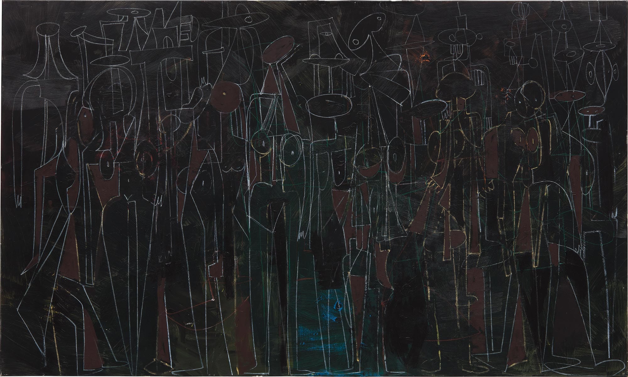 <b>GEORGE CONDO</b><i> Black Standing Figures,</i> 2000