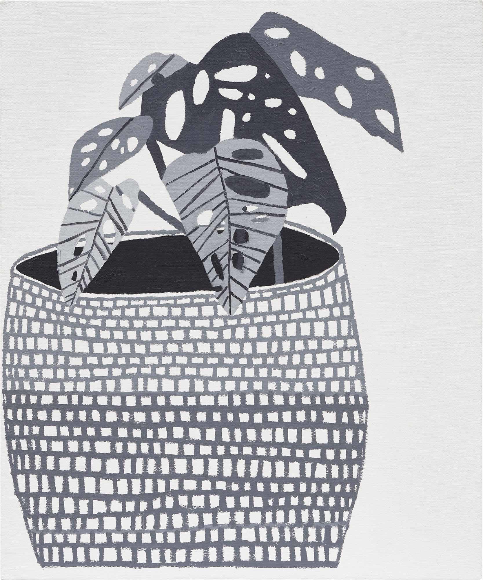 <b>JONAS WOOD</b> <i>Untitled (Grid Pot)</i>, 2009