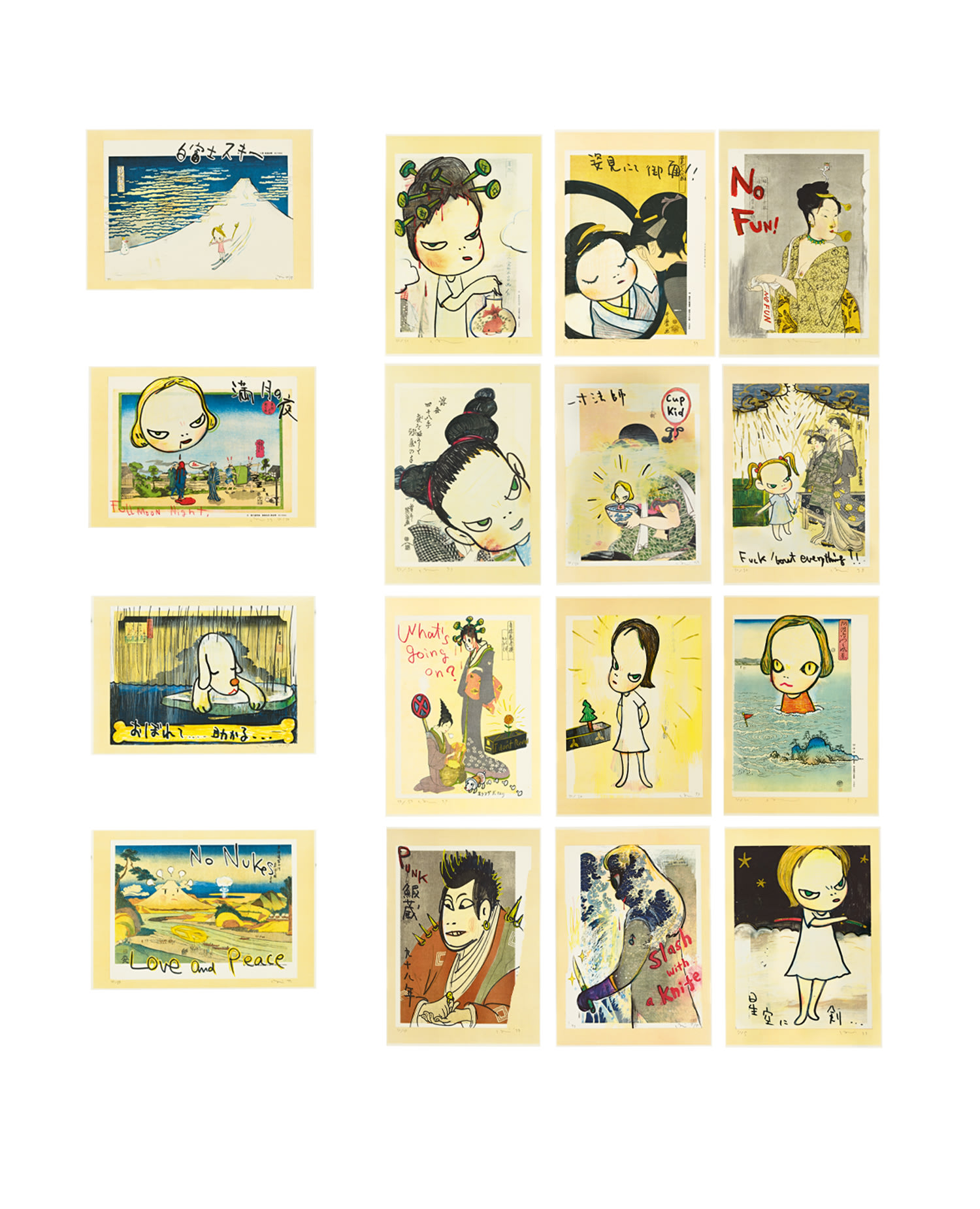 <p><strong>YOSHITOMO NARA </strong><em>In the Floating World (set of 16)</em>, 1999 &copy;Yoshitomo Nara&nbsp;</p>
