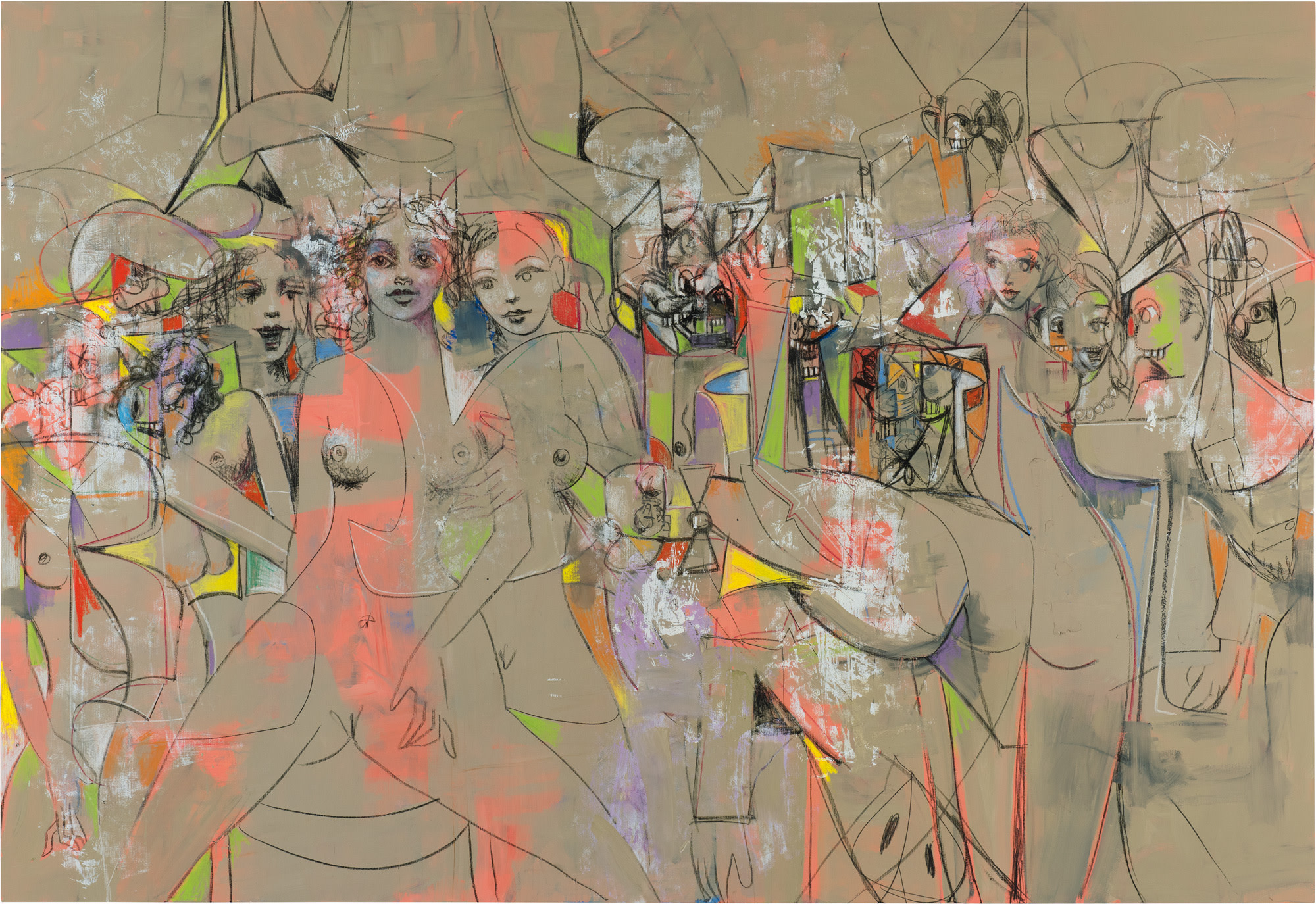 <p><strong>GEORGE CONDO</strong> <em>Transparent Female Forms</em>, 2009</p>