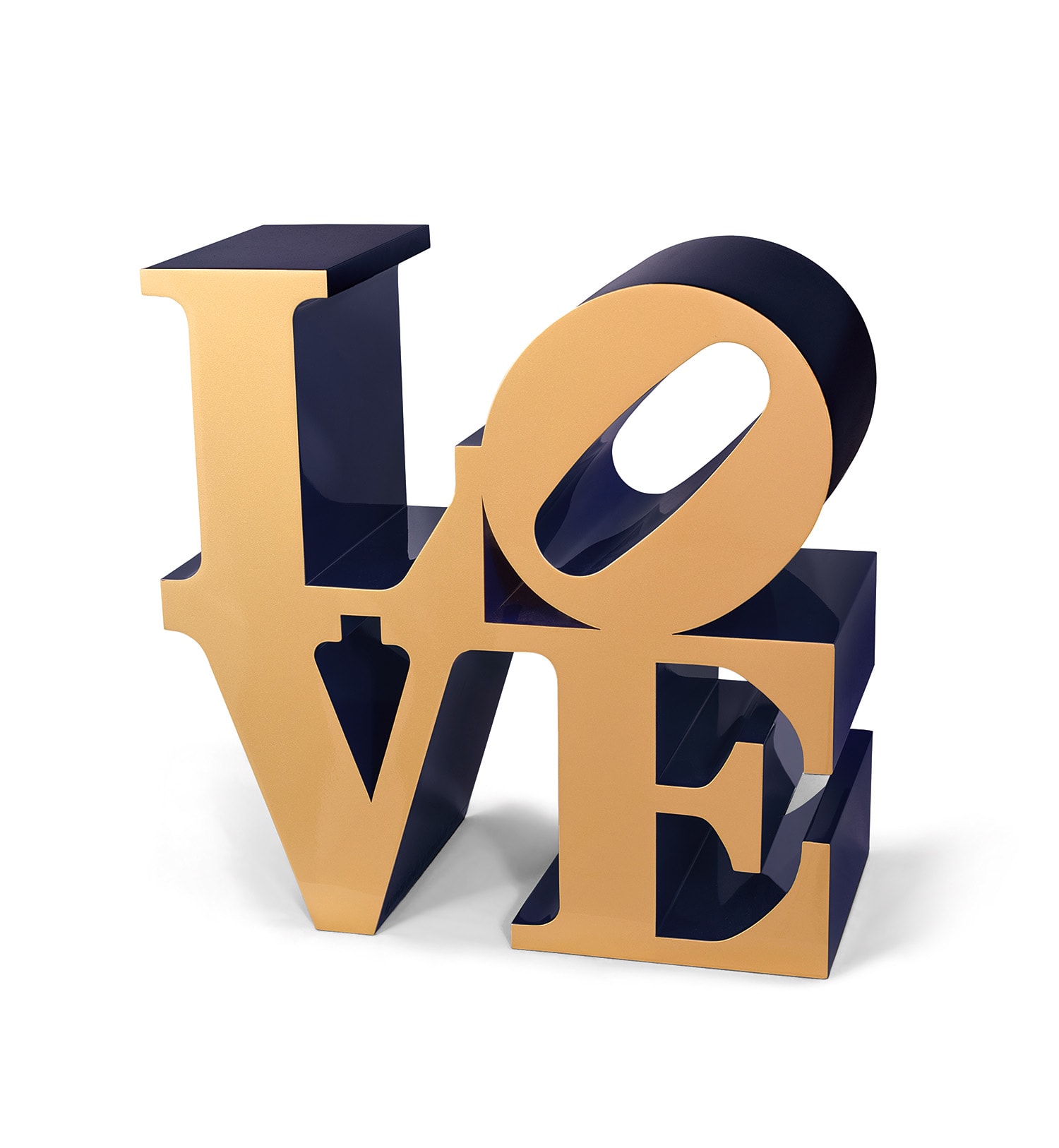 <b>ROBERT INDIANA</b> <i>LOVE (Gold Face - Blue Sides)</i>, 1966-2000