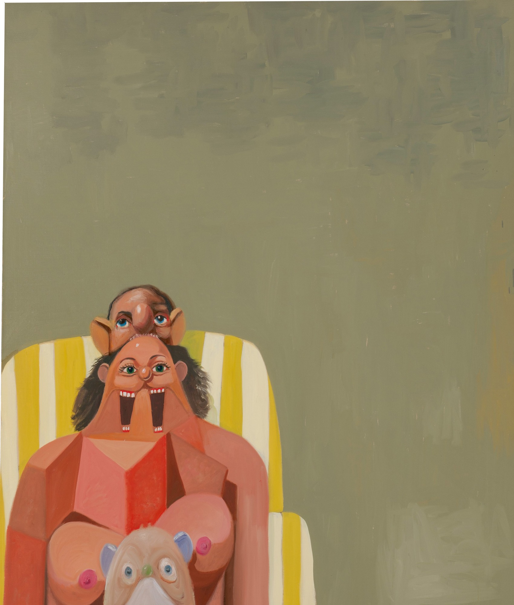 <p><strong>GEORGE CONDO</strong> <em>Green Seated Woman</em>, 2006</p>