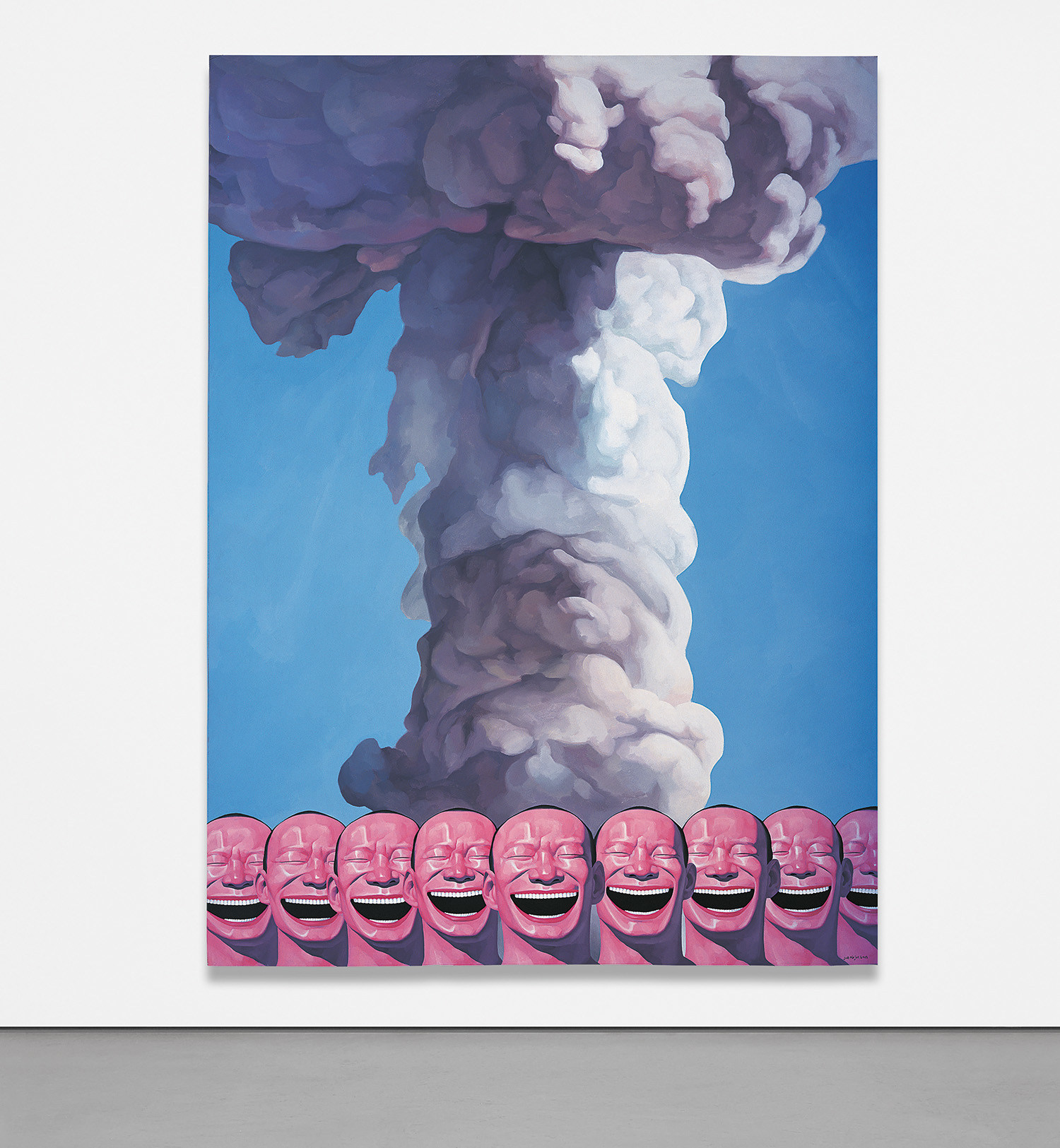 <p><strong>YUE MINJUN </strong><em>Mushroom Cloud</em>, 2002</p>