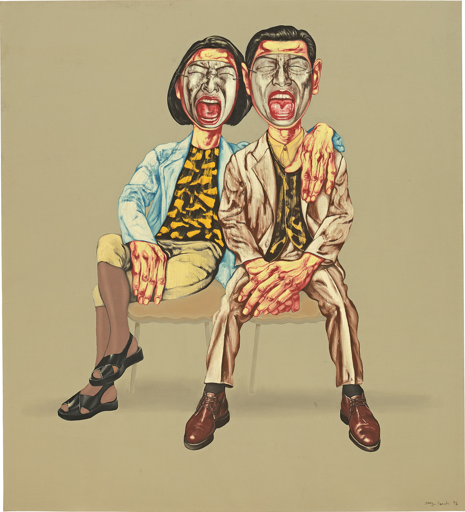 <p><strong> ZENG FANZHI</strong> <em>Mask Series No. 1</em>,<strong> </strong>1996</p>