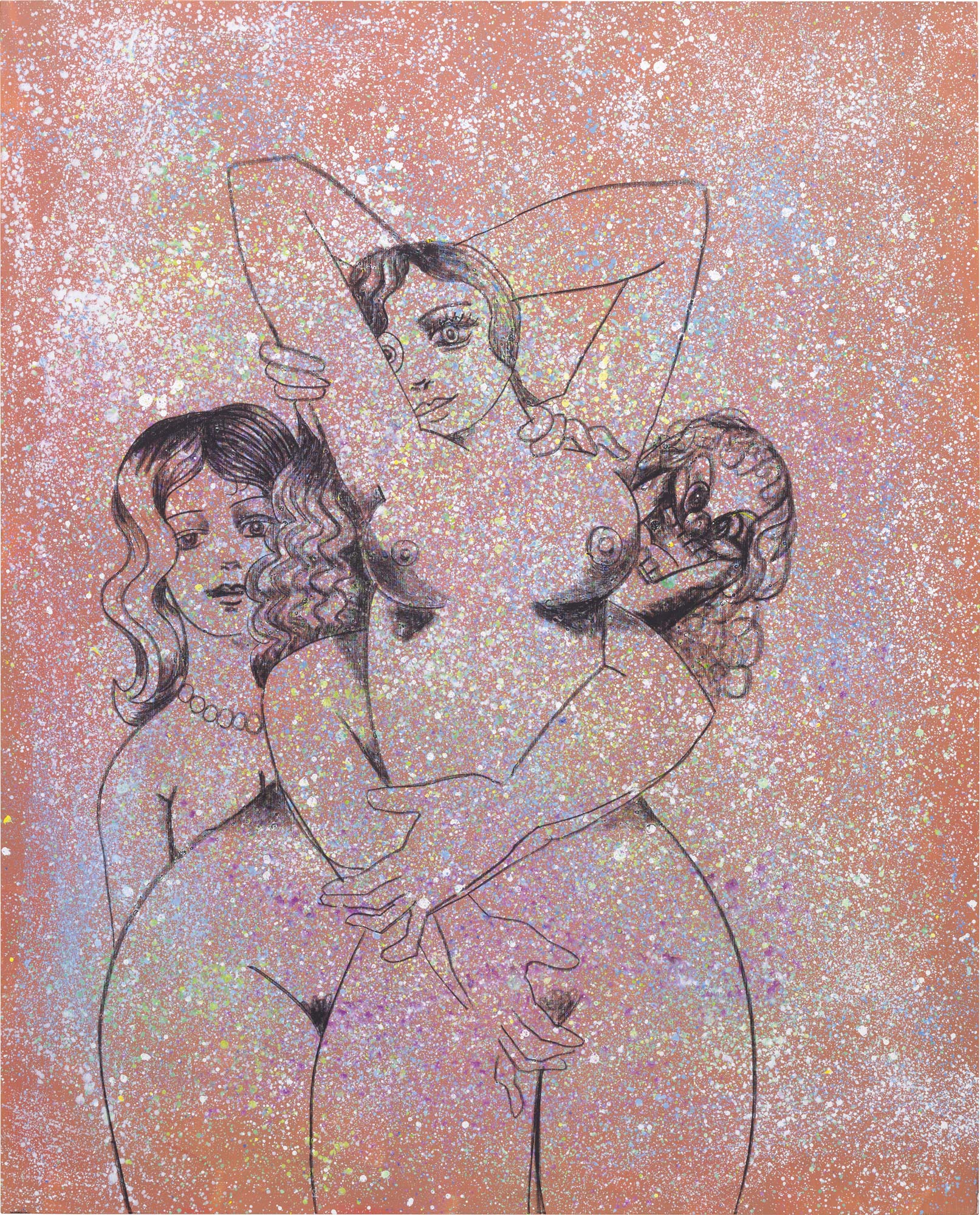 <p><strong>GEORGE CONDO </strong><em>Entangled Figures</em>, 2009 &copy; 2021 George Condo / Artists Rights Society (ARS), New York&nbsp;</p>
