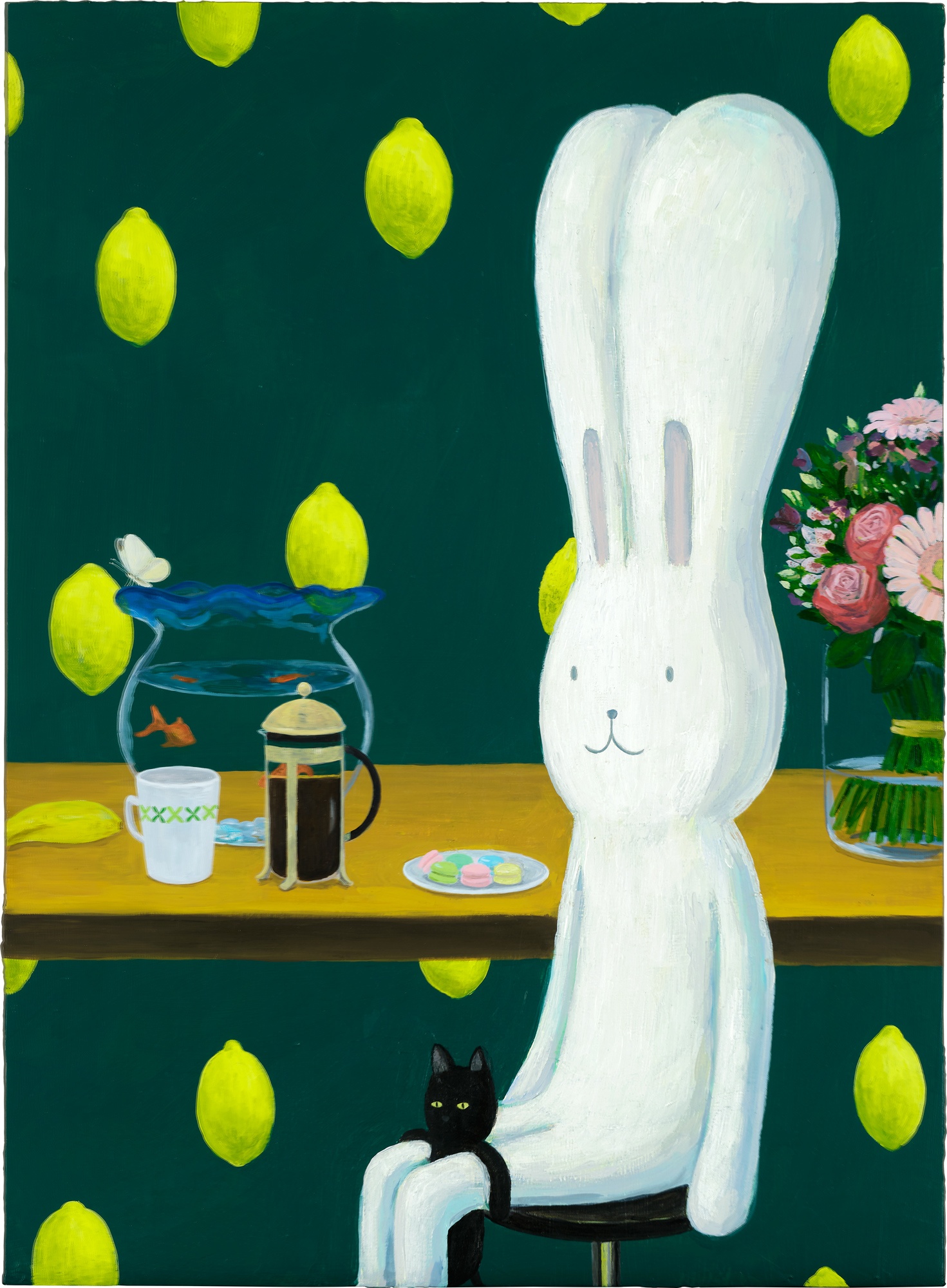 <p><strong>ATSUSHI KAGA</strong> <em>Lemons, Macarons and A Black Cat</em>, 2019</p>
