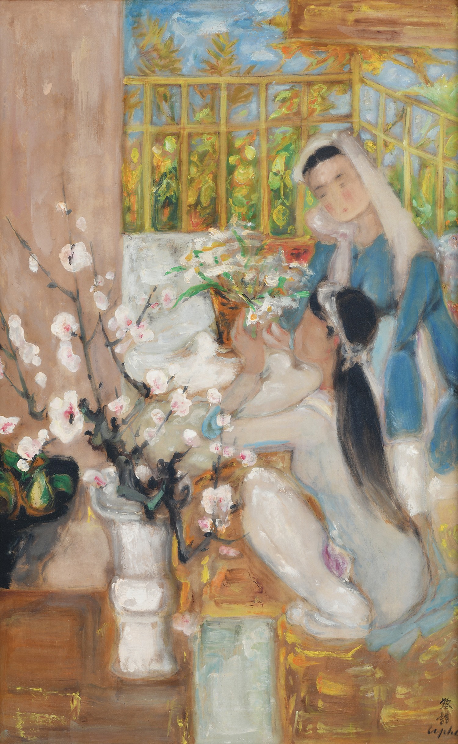 <p><strong>LE PHO </strong><em>Jeunes Filles Aux Fleurs De Pêches</em></p>