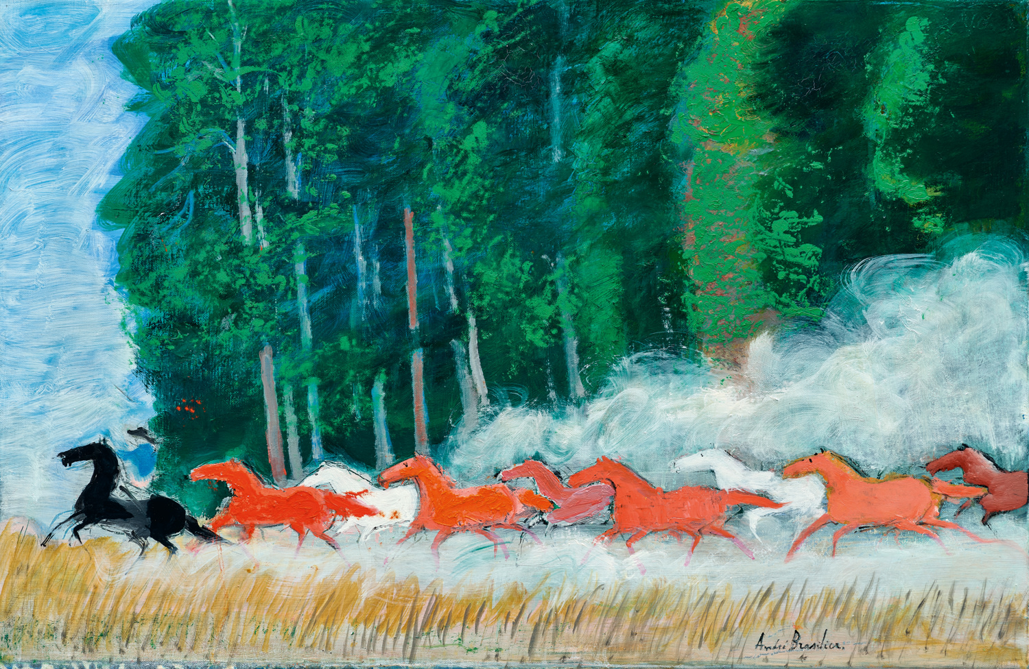 <p><strong>ANDRÉ BRASILIER</strong> <em>Chevauchée dans la pampa</em>, 2014</p>