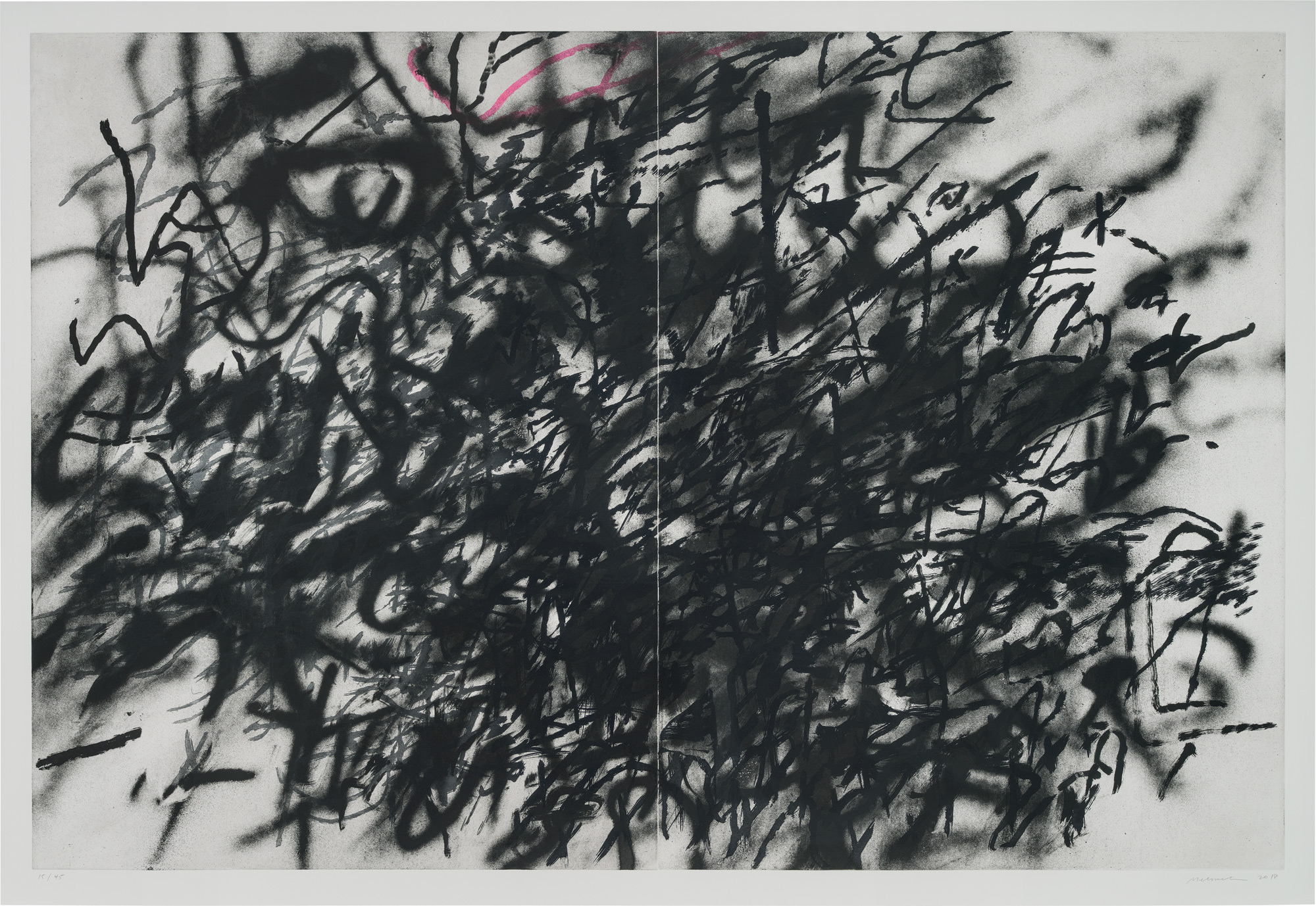 <p><strong>JULIE MEHRETU</strong> <em>Six Bardos: Last Breath,</em> 2018</p>