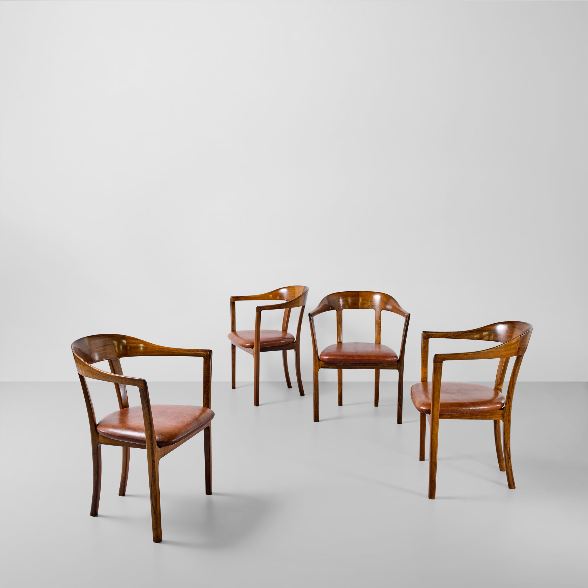<p><strong>OLE WANSCHER</strong> <em>Set of four armchairs</em>, designed in 1958, executed in 1960s</p>
