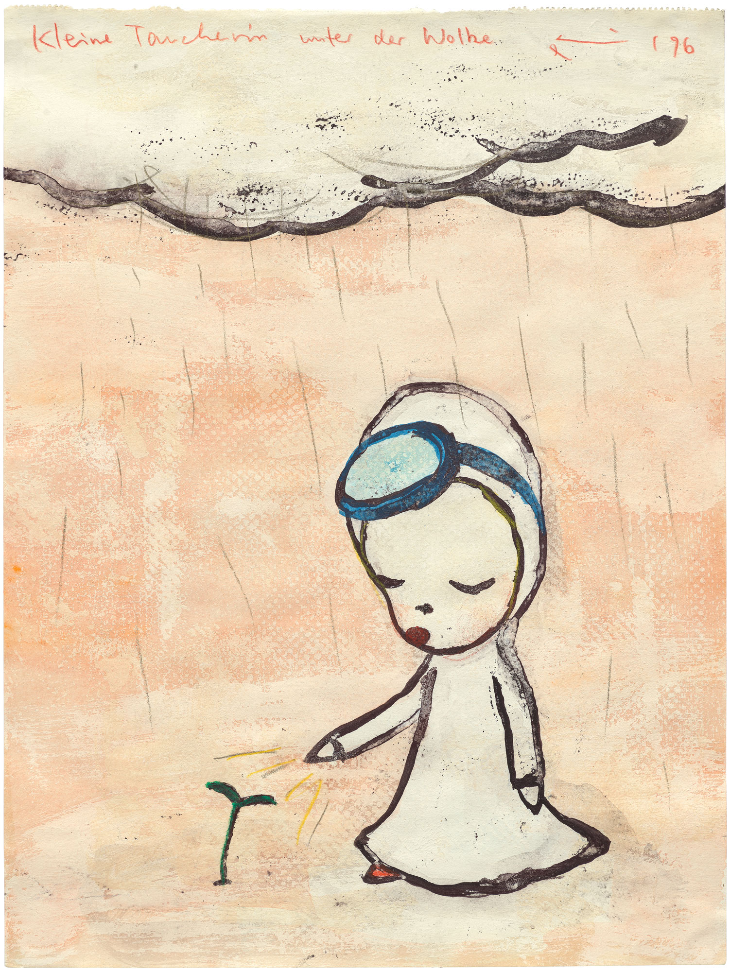 <p><strong>YOSHITOMO NARA</strong> <em>Kleine Taucherin auf der Wolke</em>, 1996</p>