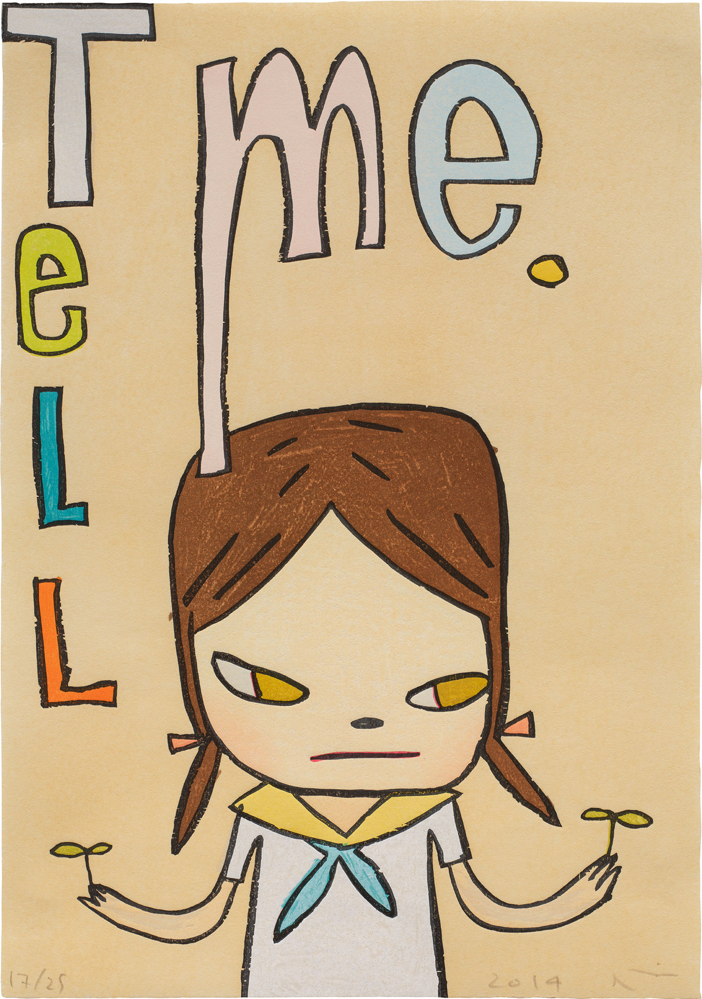 <p><strong>YOSHITOMO NARA</strong> <em>Tell Me</em>, 2014</p>