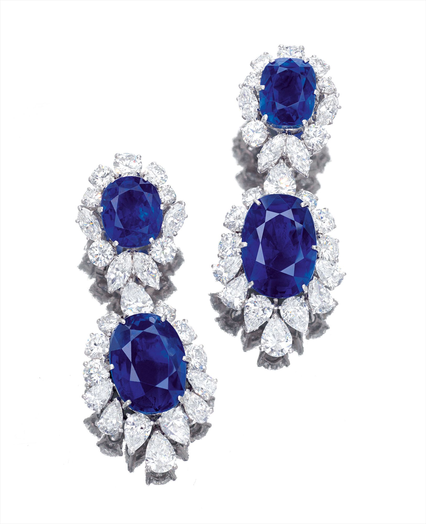 A Pair of Impressive Sapphire and Diamond Earrings, Van Cleef &amp; Arpels