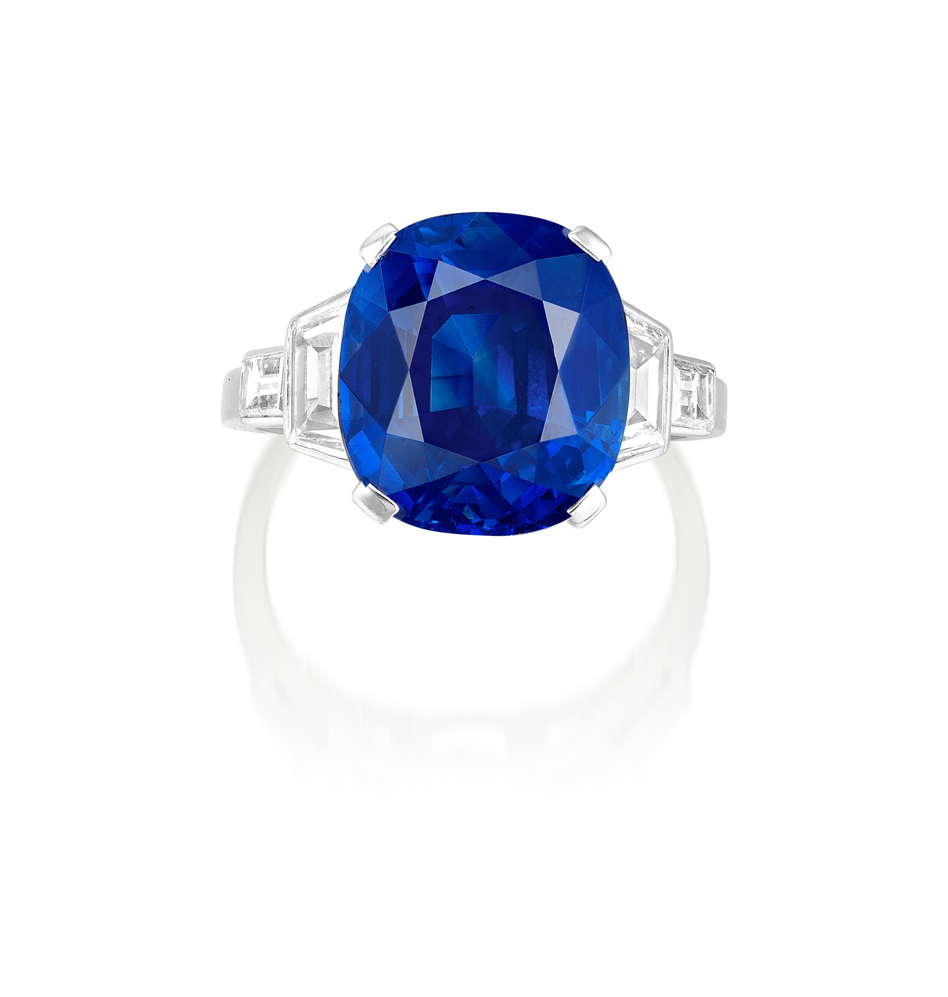 <p><strong>BULGARI</strong>, A 11.42 carat Kashmir Sapphire and Diamond Ring, Circa 1934</p>