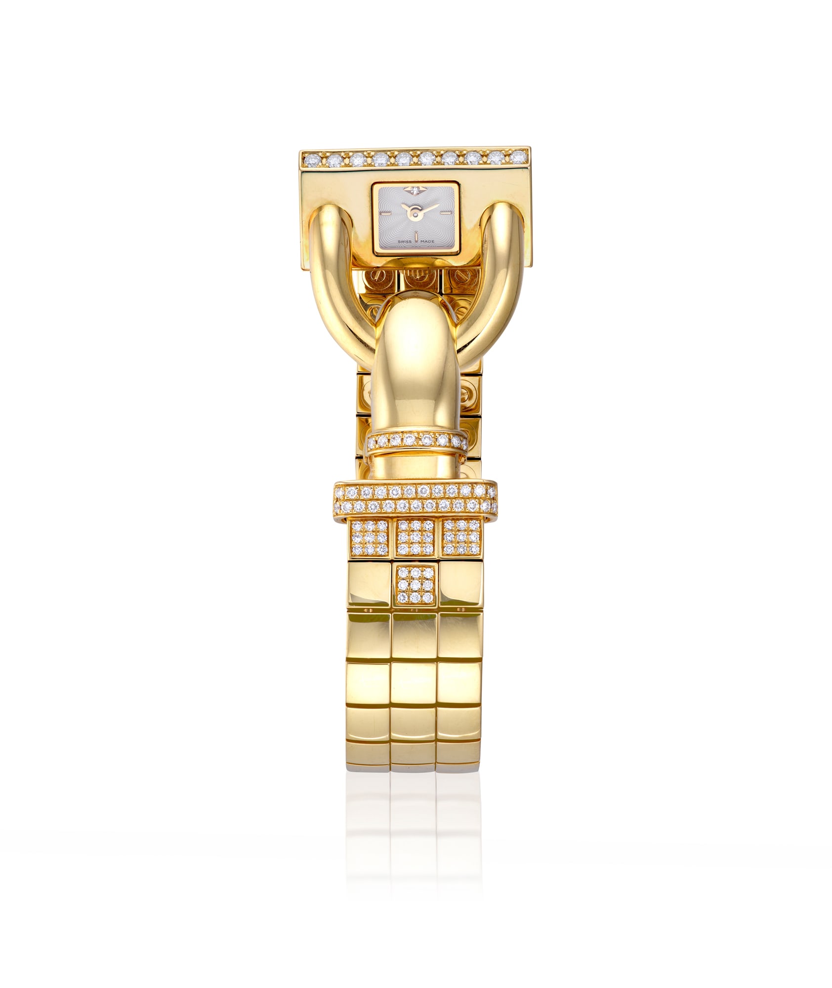 <p><strong>VAN CLEEF & ARPELS</strong> <em>Yellow Gold and Diamond Bracelet Watch, 'Cadenas'</em>, circa 2005</p>