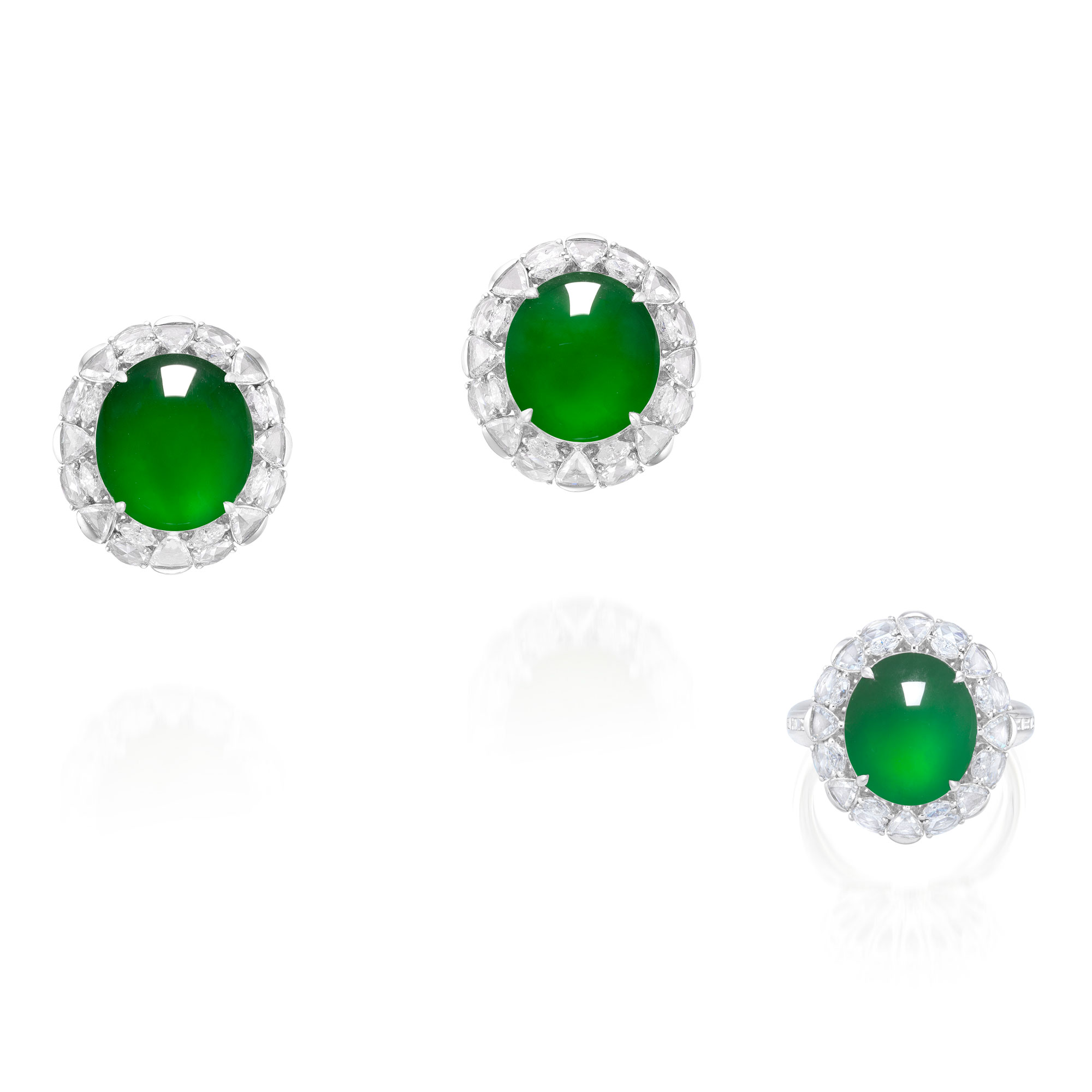 <p><em>Jadeite and Diamond Demi-Parure</em></p>