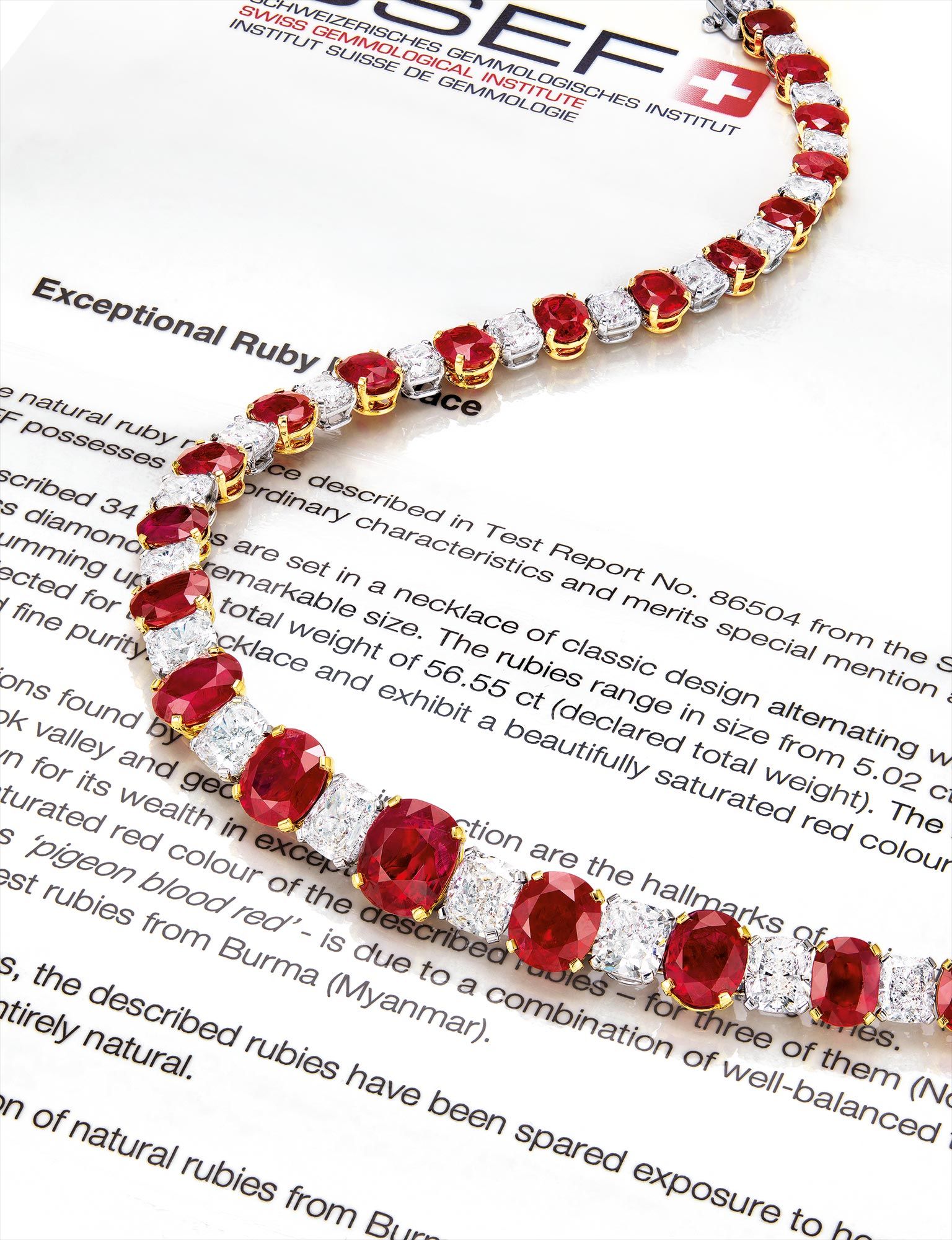 An Exceptional Ruby and Diamond Necklace