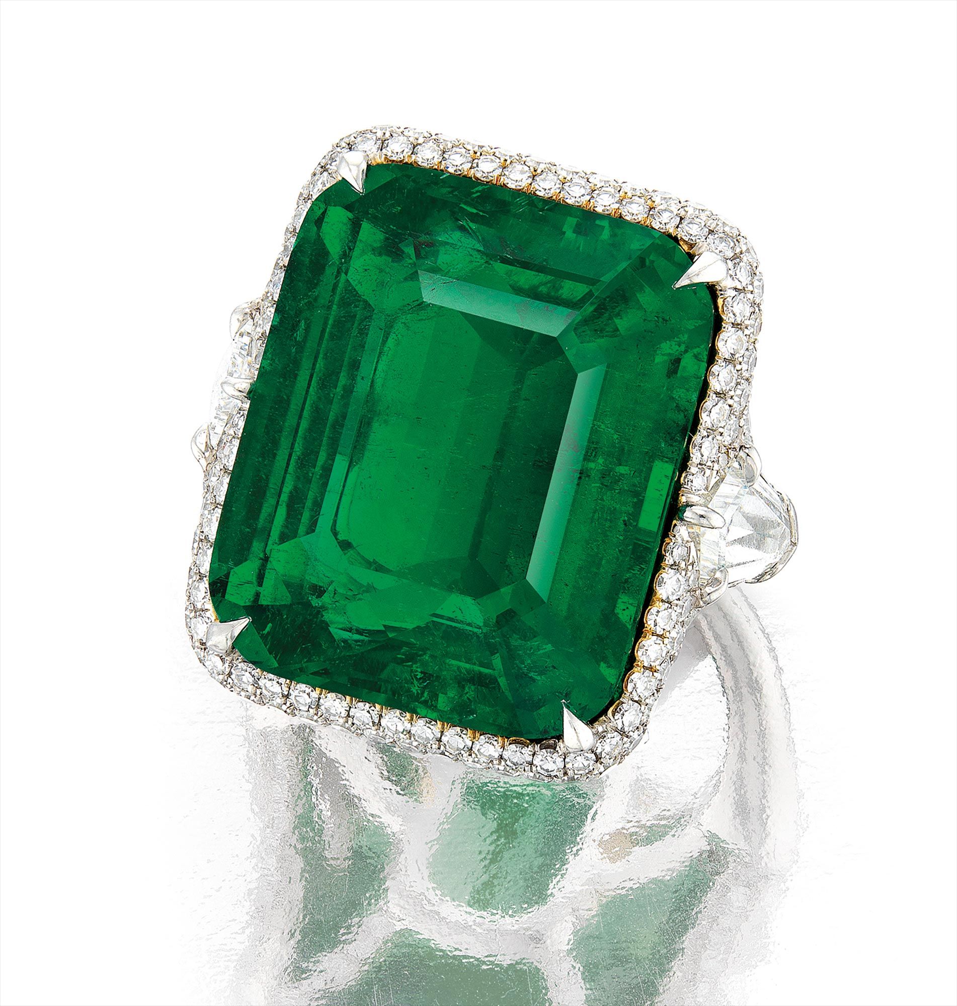 A Very Rare and Fine Emerald and Diamond Ring