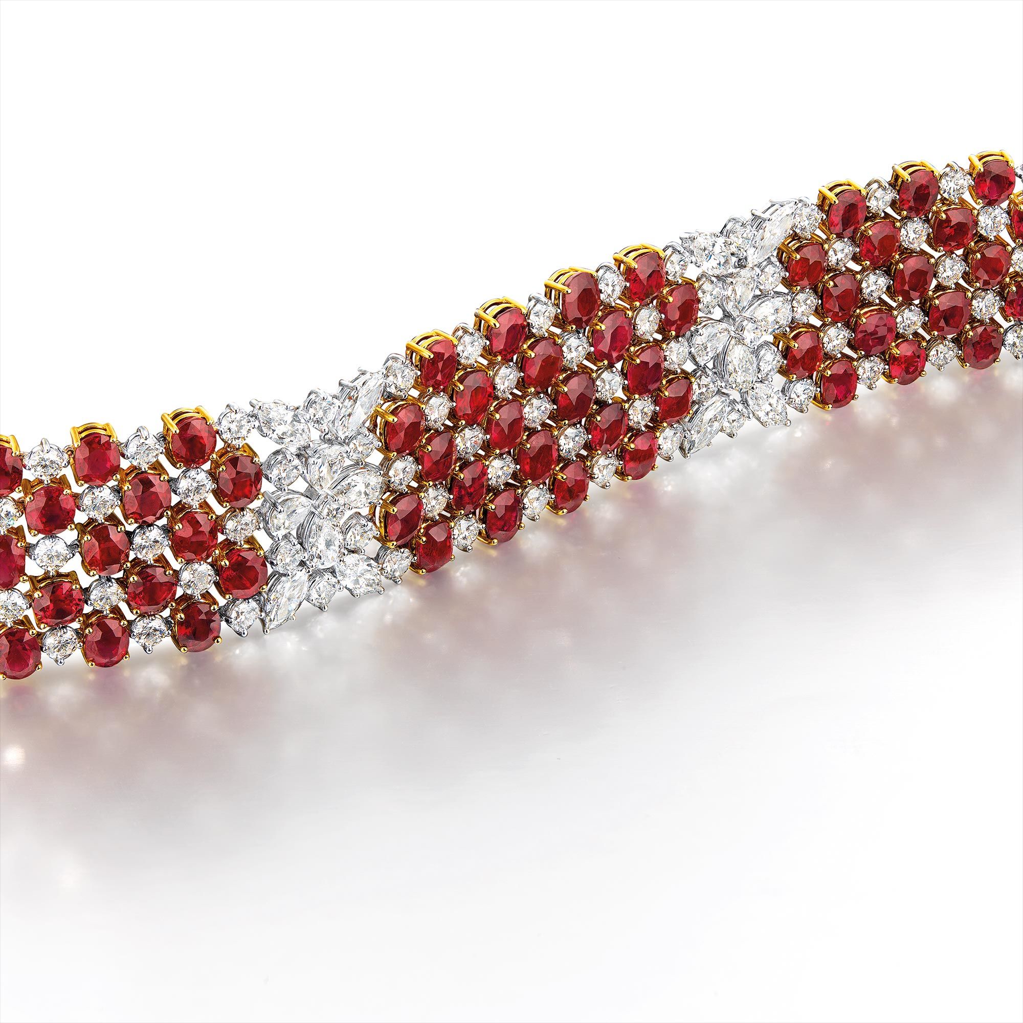 A Fine and Exceptional Ruby and Diamond Bracelet