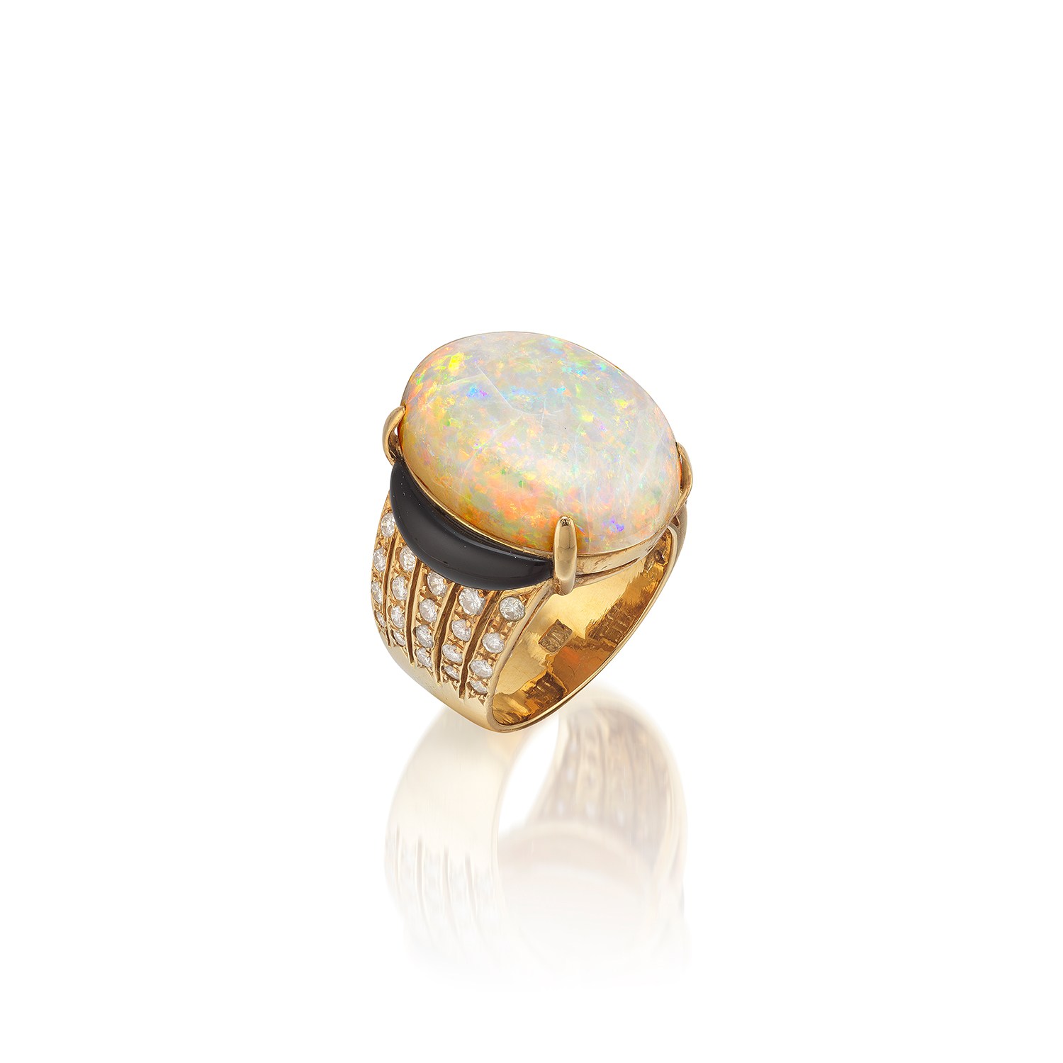 蛋白石及縞瑪瑙配鑽石首飾Hong Kong Jewels Online Auction