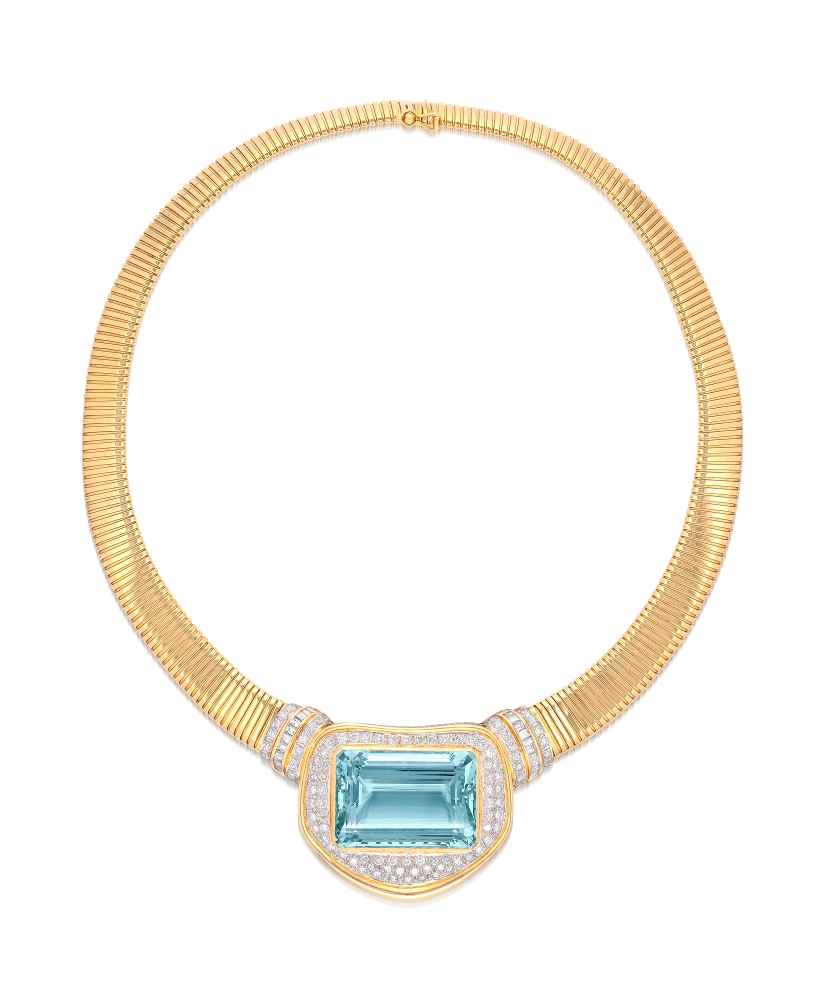 <p><em>Aquamarine and Diamond Necklace</em></p>