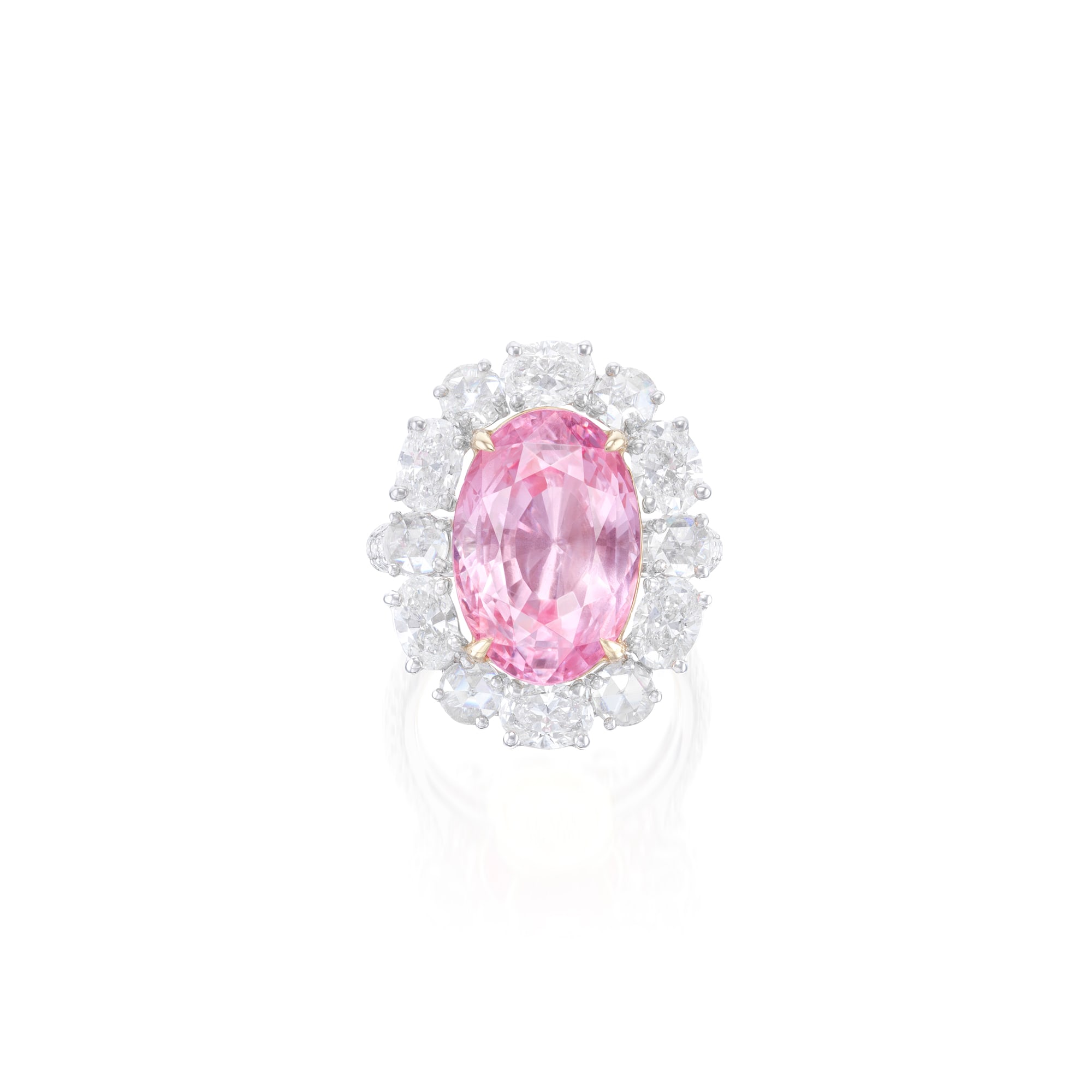 <p><em>Padparadscha Sapphire and Diamond Ring</em></p>
