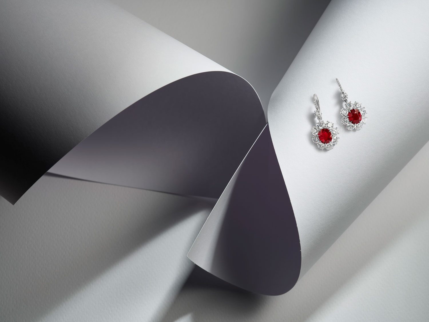 <p>An Exceptional Pair of Ruby and Diamond Earrings</p>
