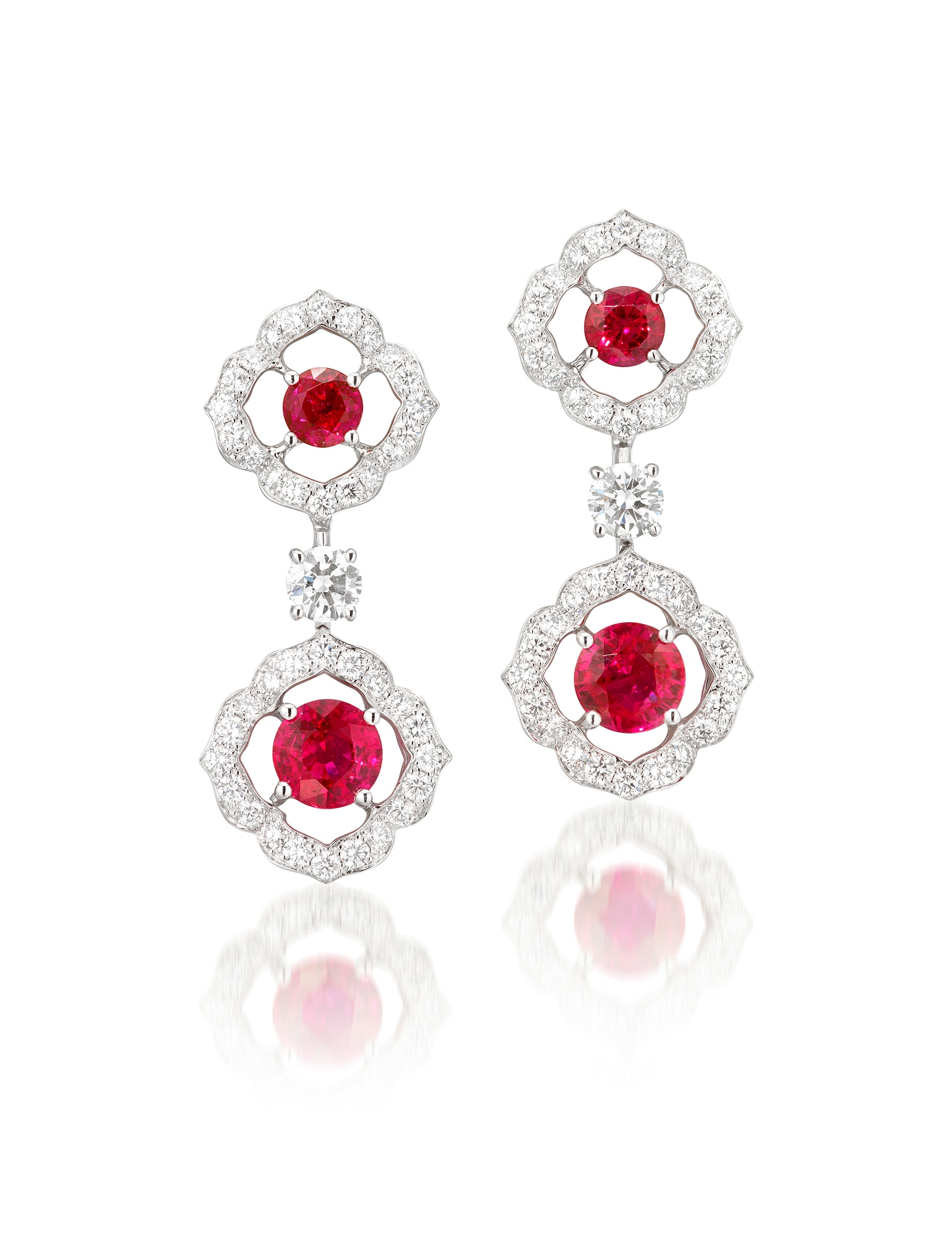 <p><strong>GRAFF</strong>, A Pair of Ruby and Diamond Earrings</p>