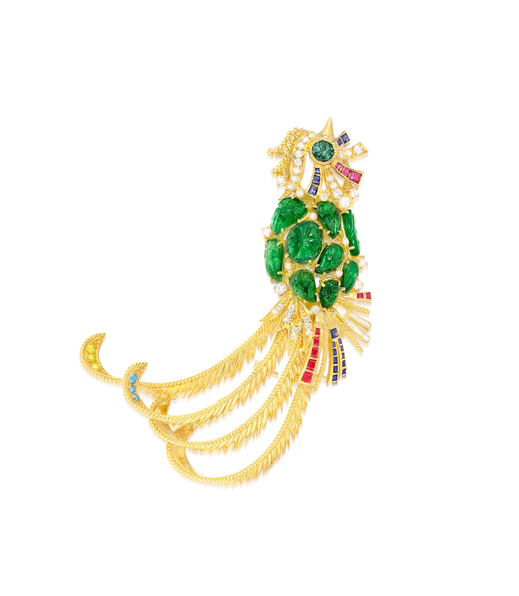 <p>Gem-Set and Diamond Brooch, &#39;Bird&#39;</p>
