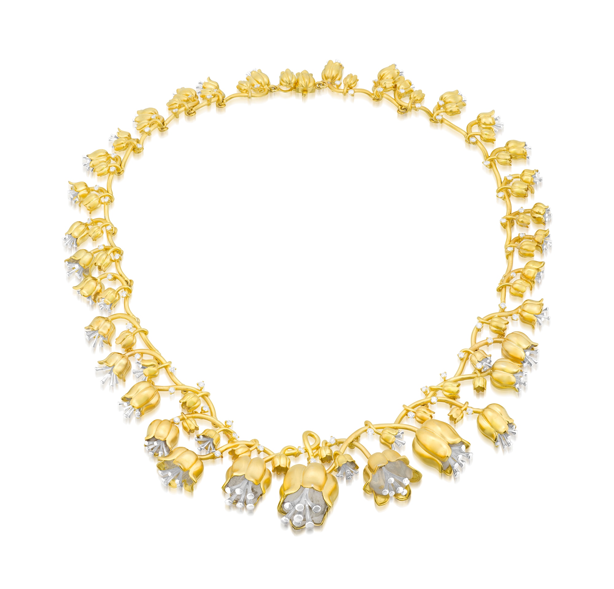 <p><strong>LAUREN X KHOO</strong>, Gold and Diamond Necklace, &#39;Lily of the Valley&#39;</p>

